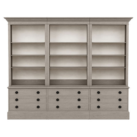 Villa Triple File Bookcase image