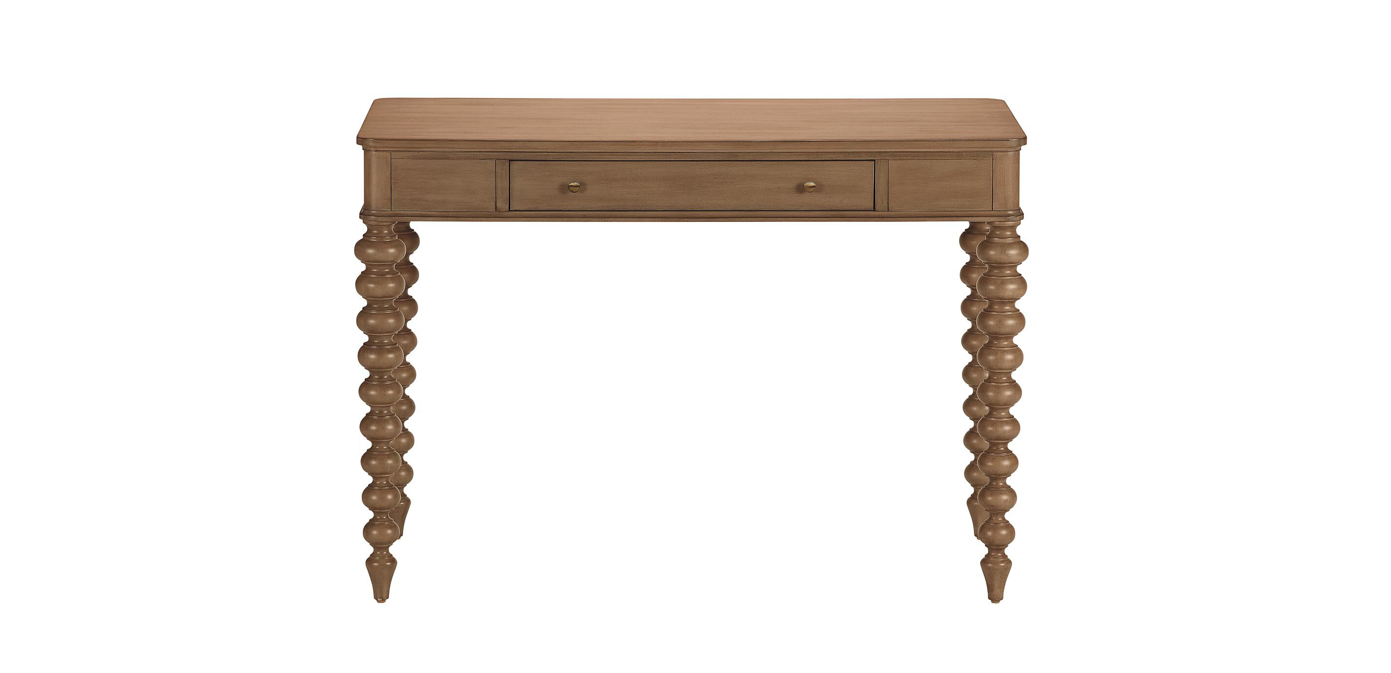 Custom Rounded-Corner Home Office Desk