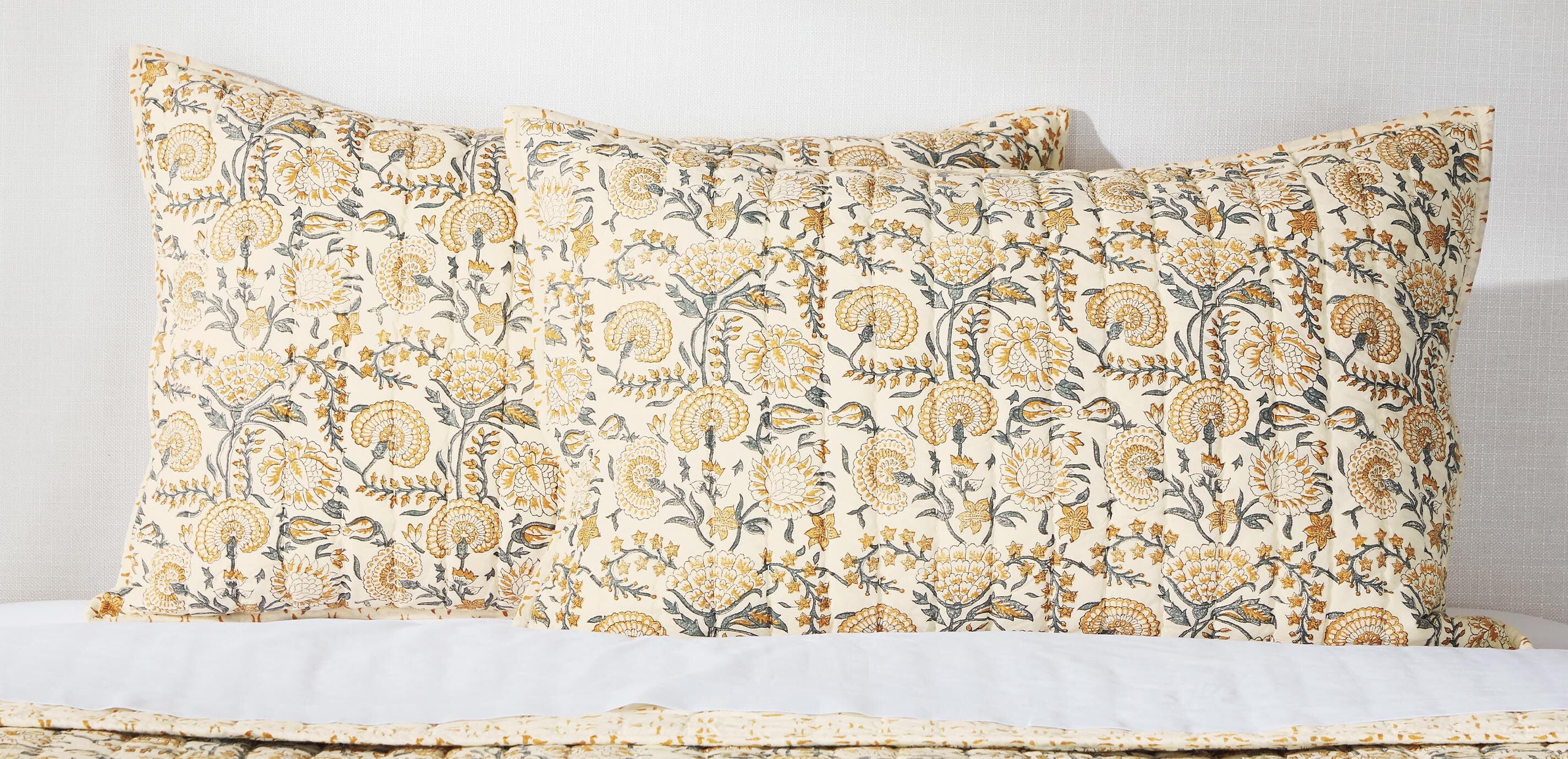 Block-Printed Quilt and Shams Set_2