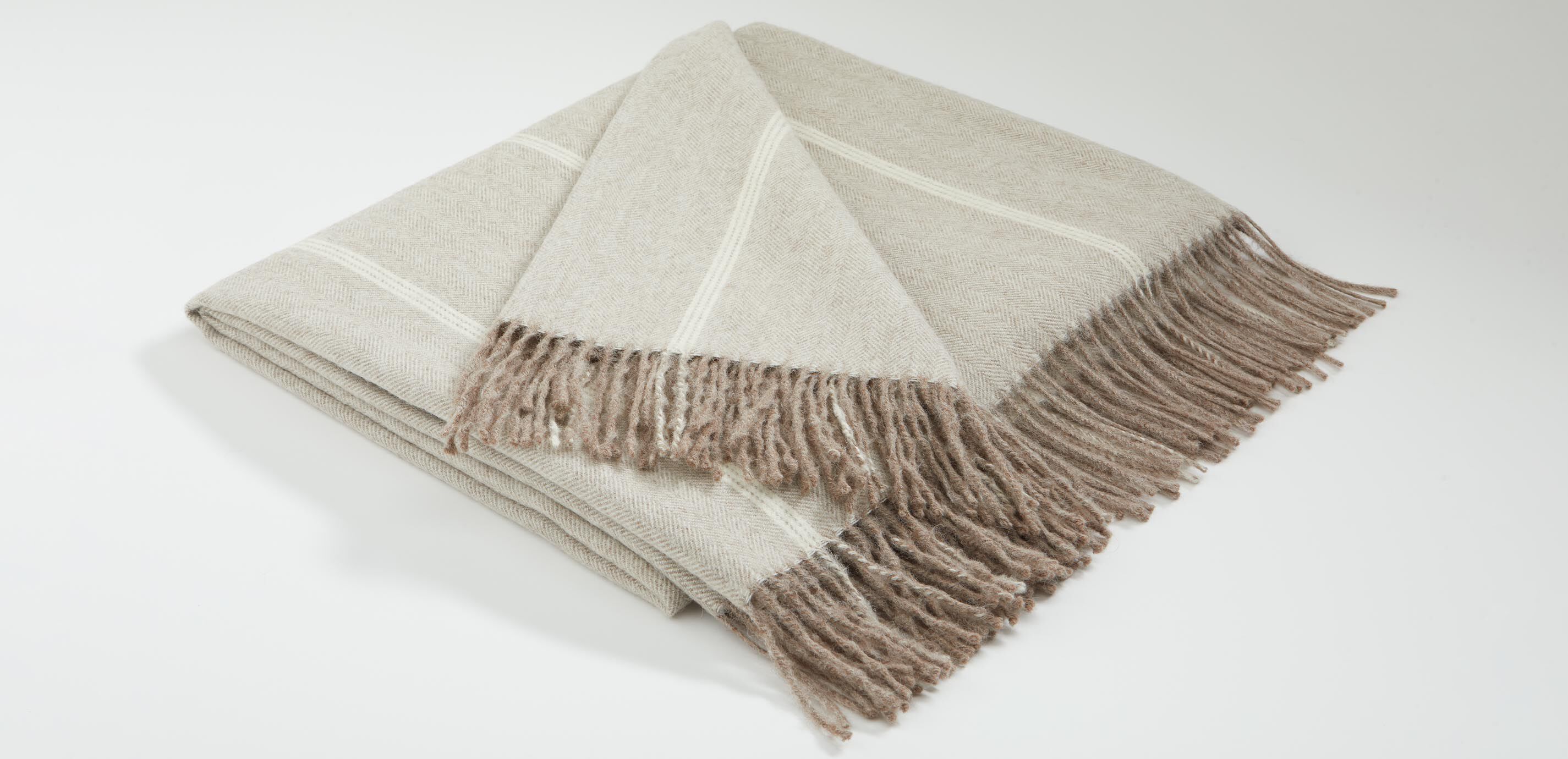 Herringbone Stripe Alpaca Throw_1