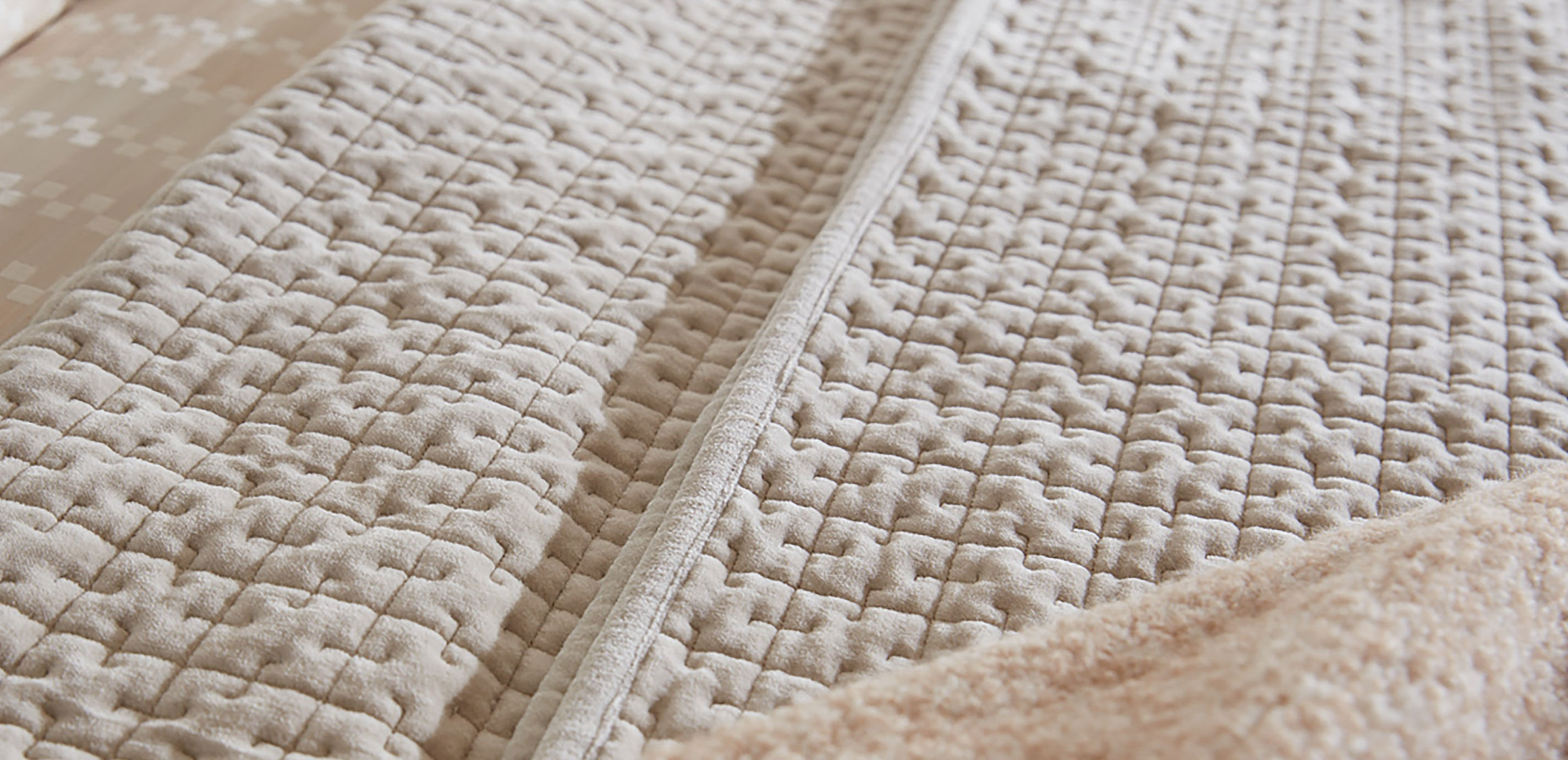 Salena Velvet Coverlet and Sham, Taupe_4