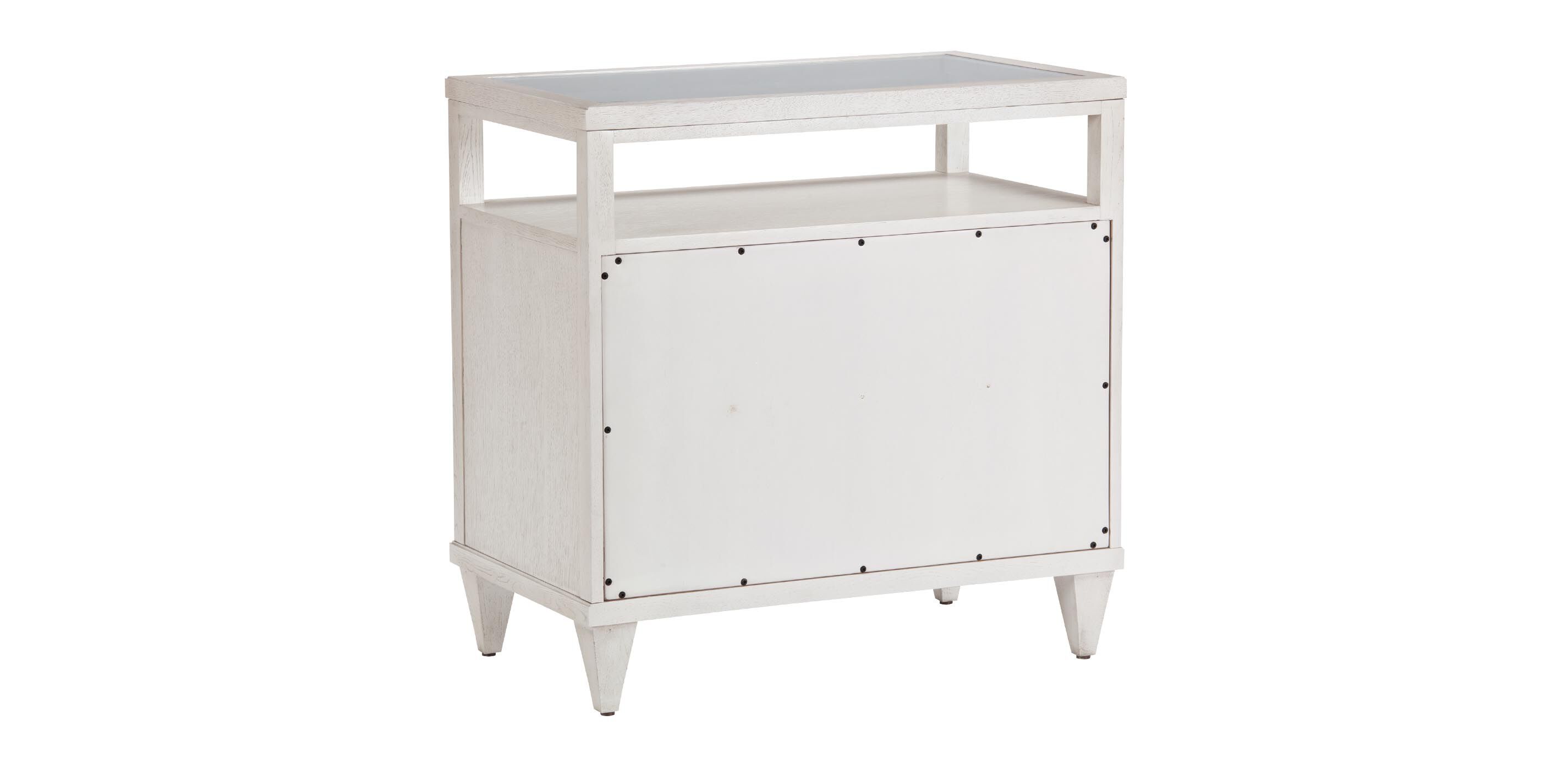 Heston Oak Glass-Top Night Table_4