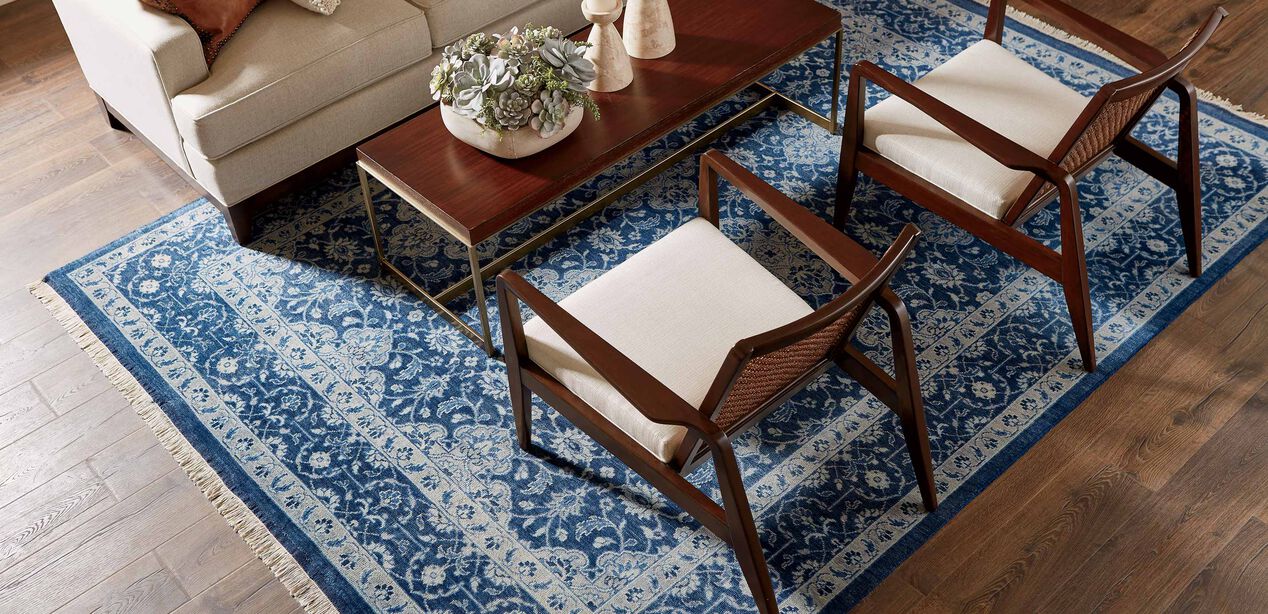 Heirloom Blue Rug Area Rug Ethan Allen