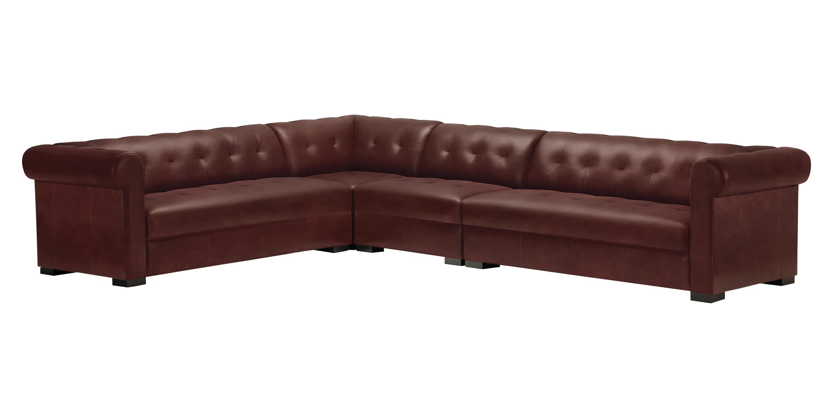 Rockwell Leather Four-Piece Sectional