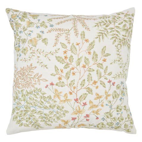 Sketchbook Floral Embroidered Pillow image