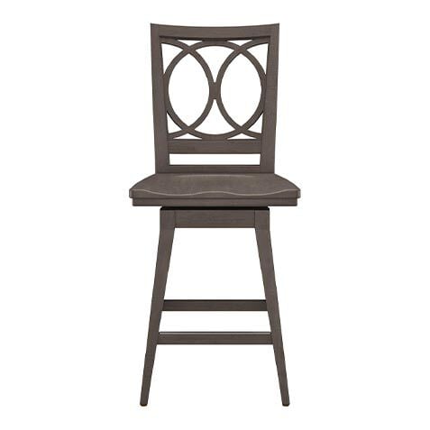 Cyra Swivel Counter Stool, Wood Seat image