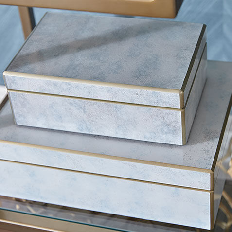 Zaria Reverse-Painted Mirror Glass Boxes Product Tile Hover Image zariabox