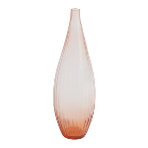 Peach Ribbed Vase image