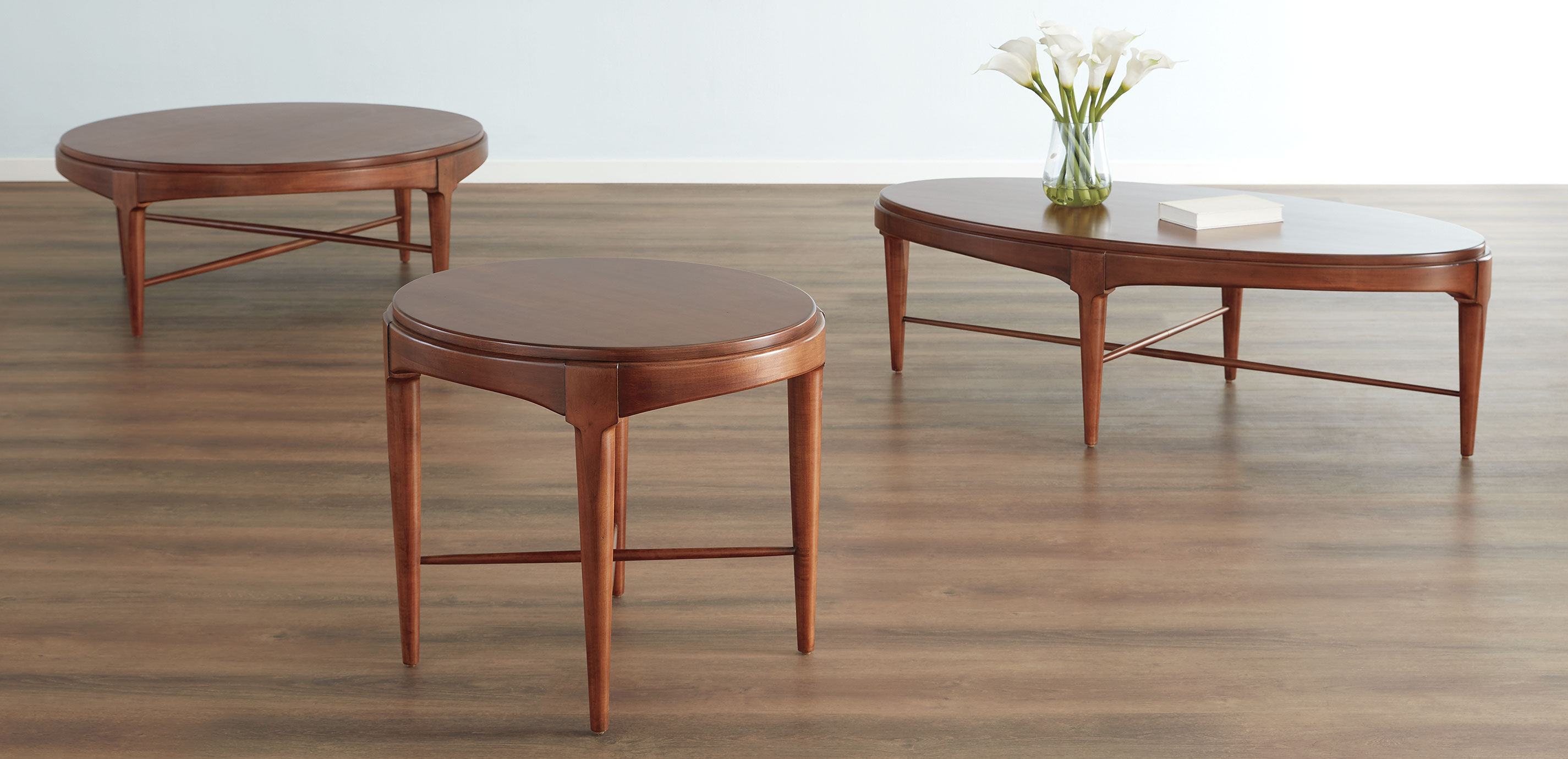 Draper Round Wood Midcentury Coffee Table_8