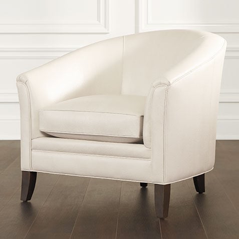 Nathalie Leather Barrel-Back Chair Product Tile Hover Image 722205