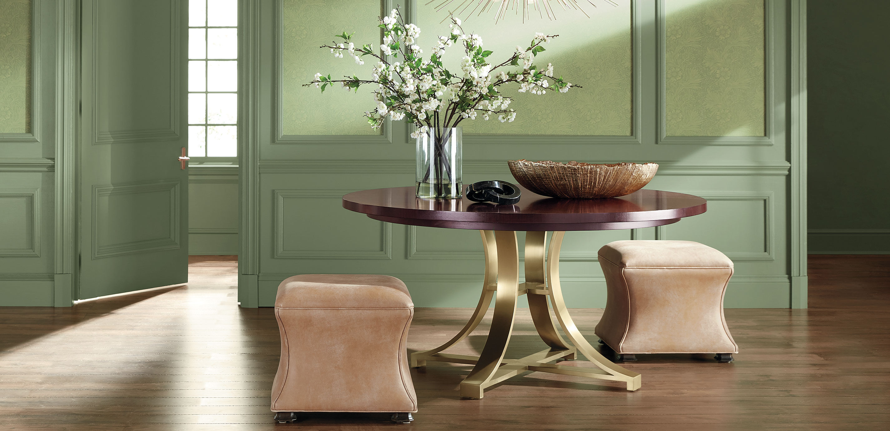 White Plum Blossom Arrangement in Tall Vase_12