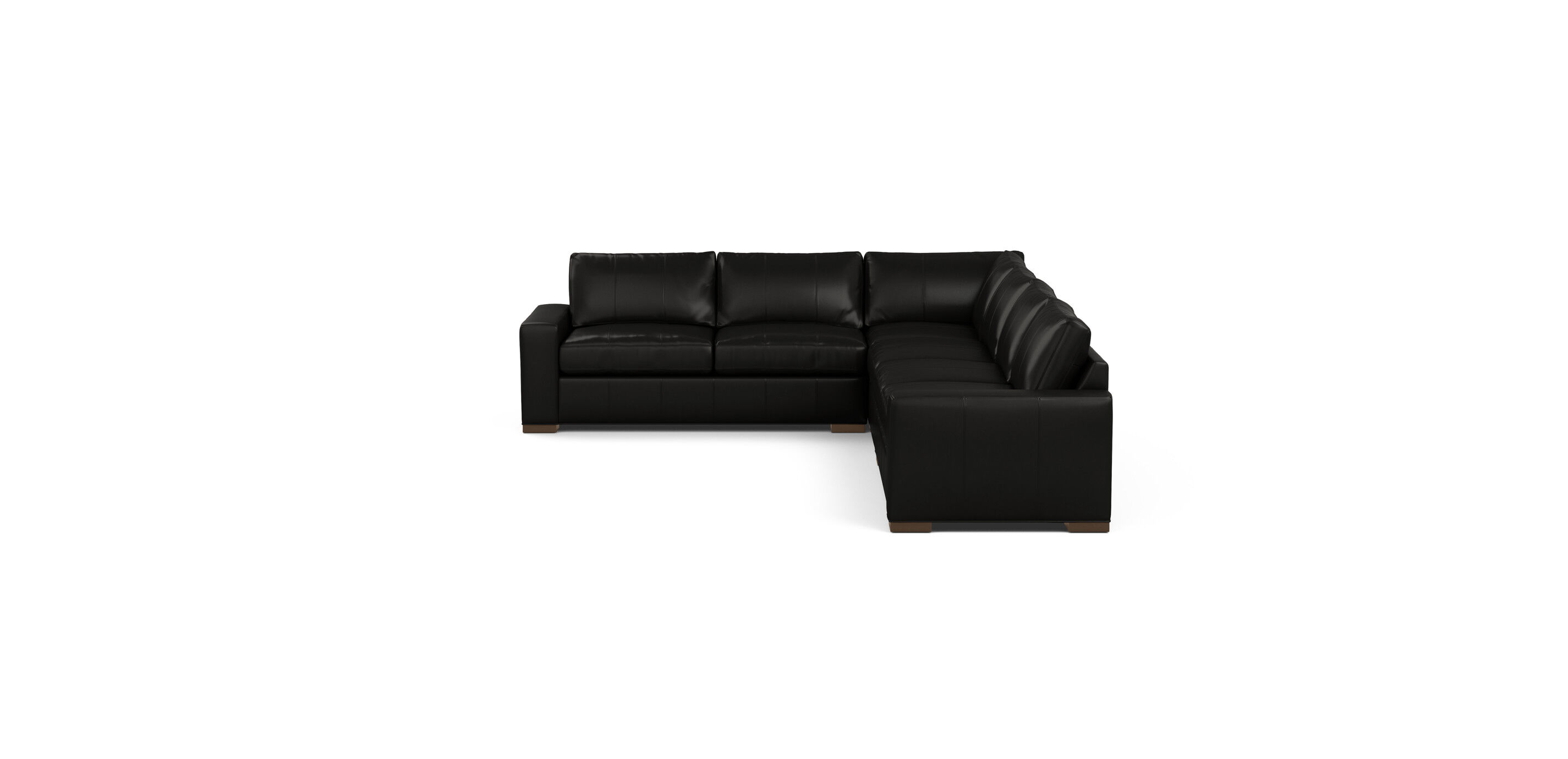 Conway Four-Piece Leather Sectional