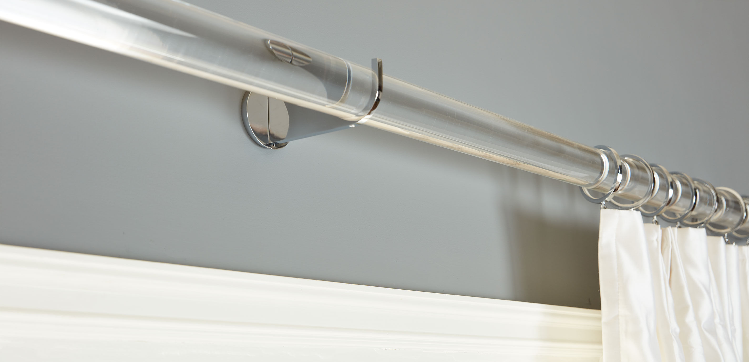 Acrylic Drapery Hardware Set with Cylinder Finial_2