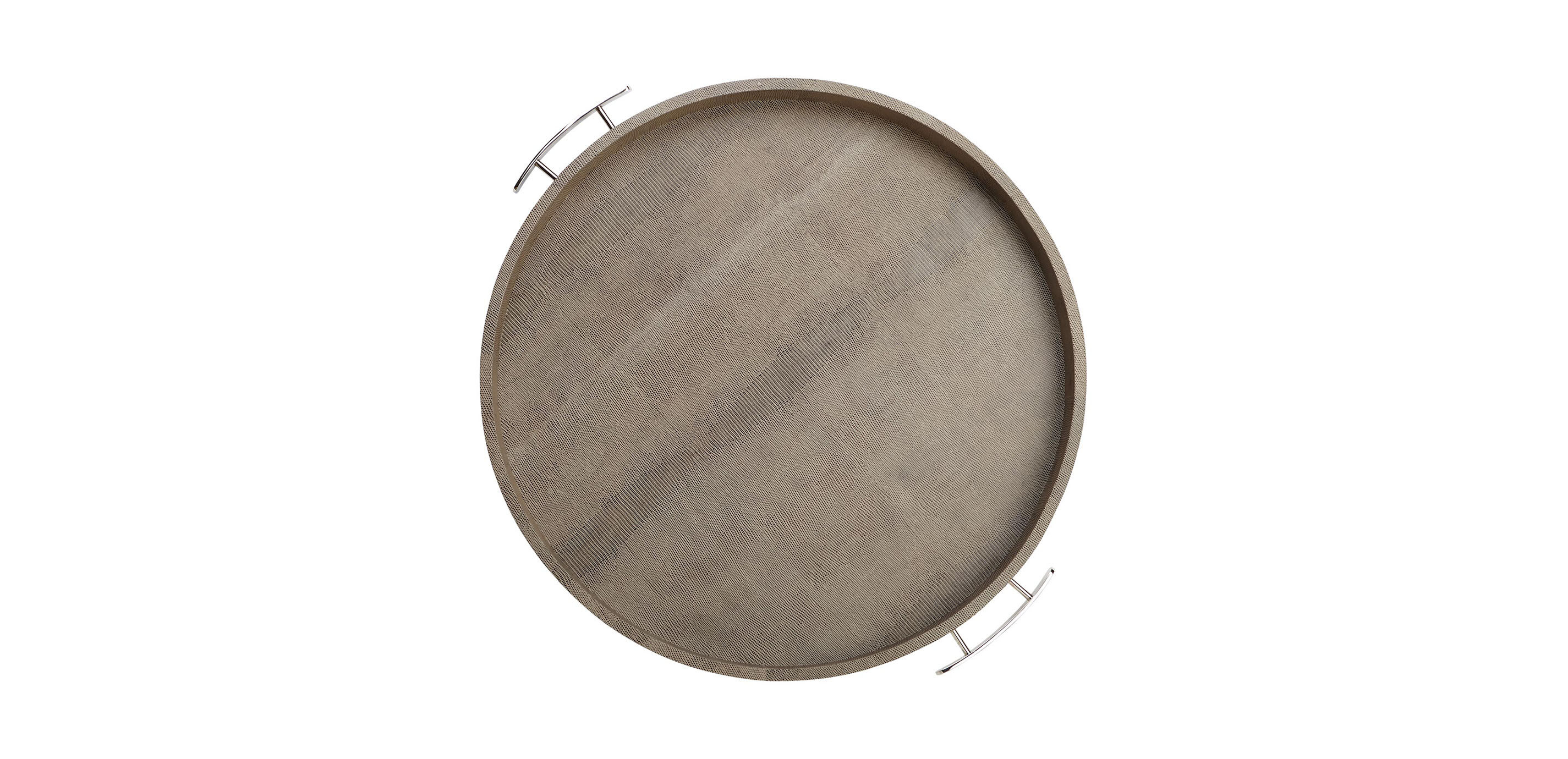 Embossed Round Leather Tray_1