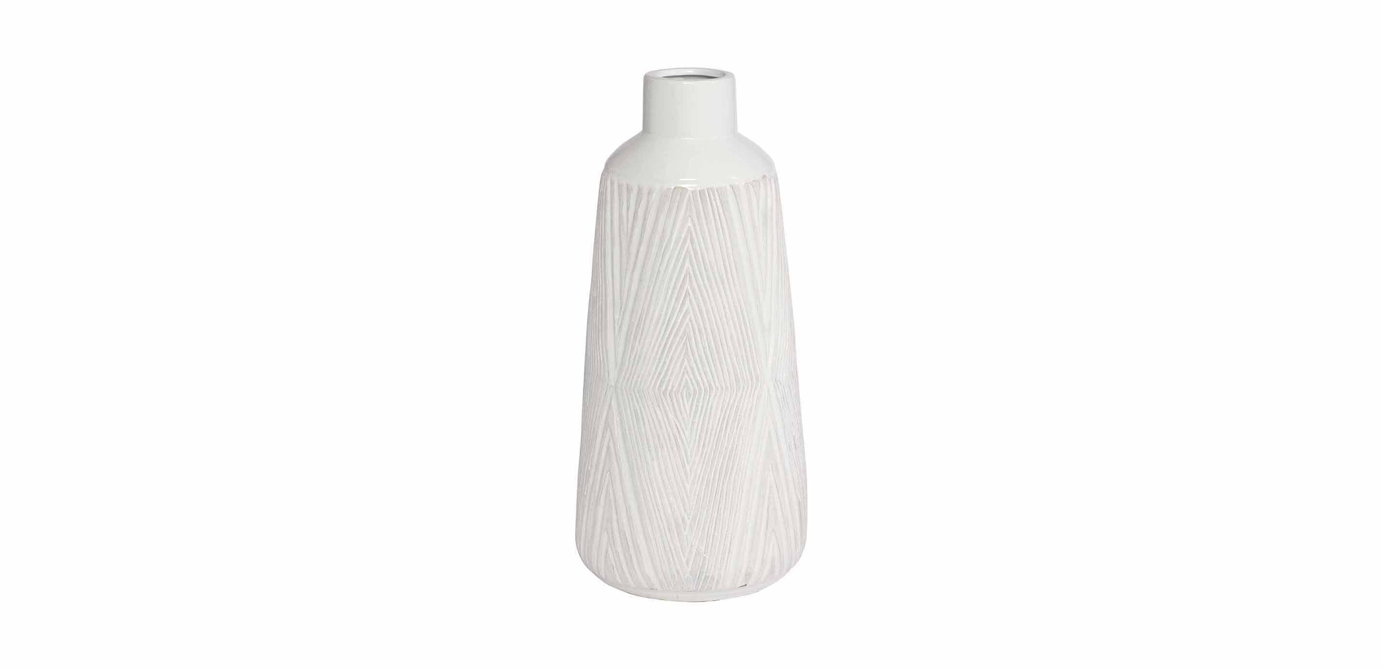 Aztec White Vase