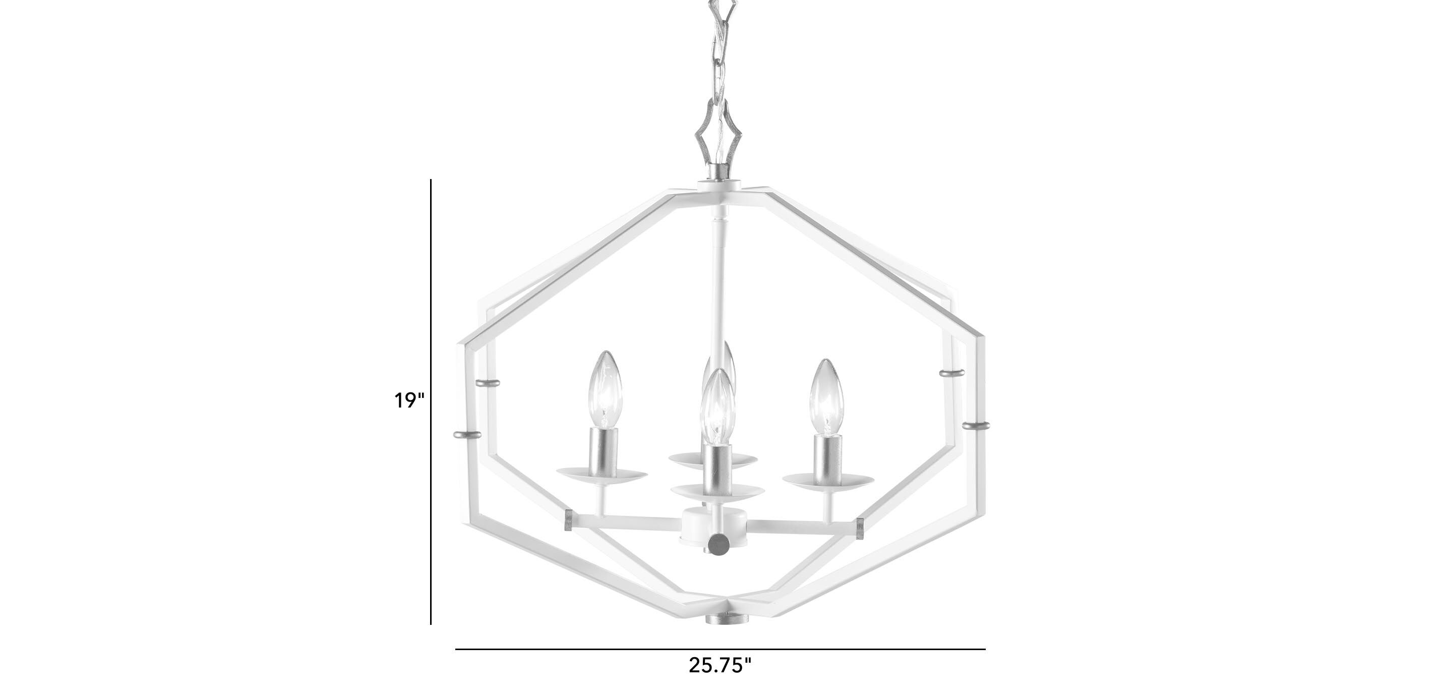 Kennedy Modern White Chandelier_1