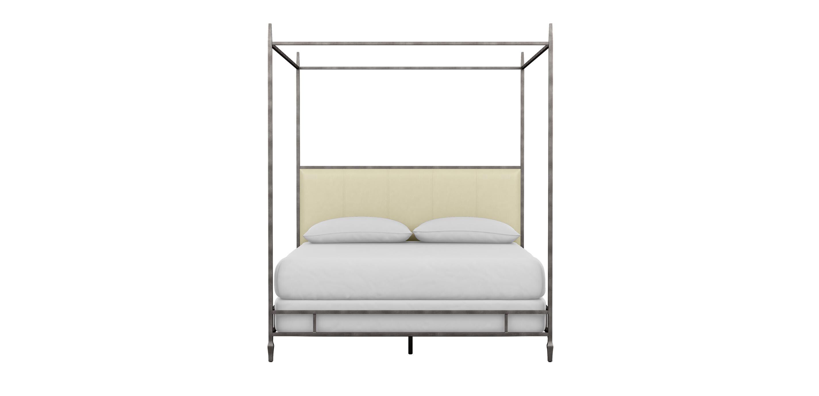 Lincoln Leather Upholstered Poster Bed