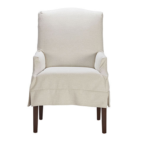 Cassian Slipcovered Dining Armchair image