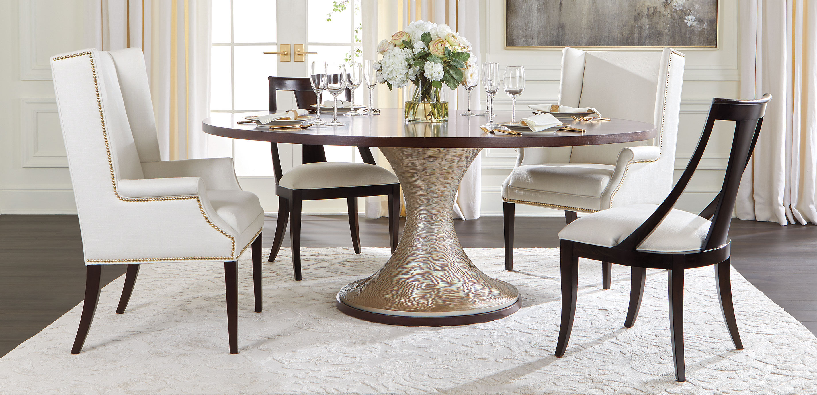 Jacquard Damask Rug, Ivory_3