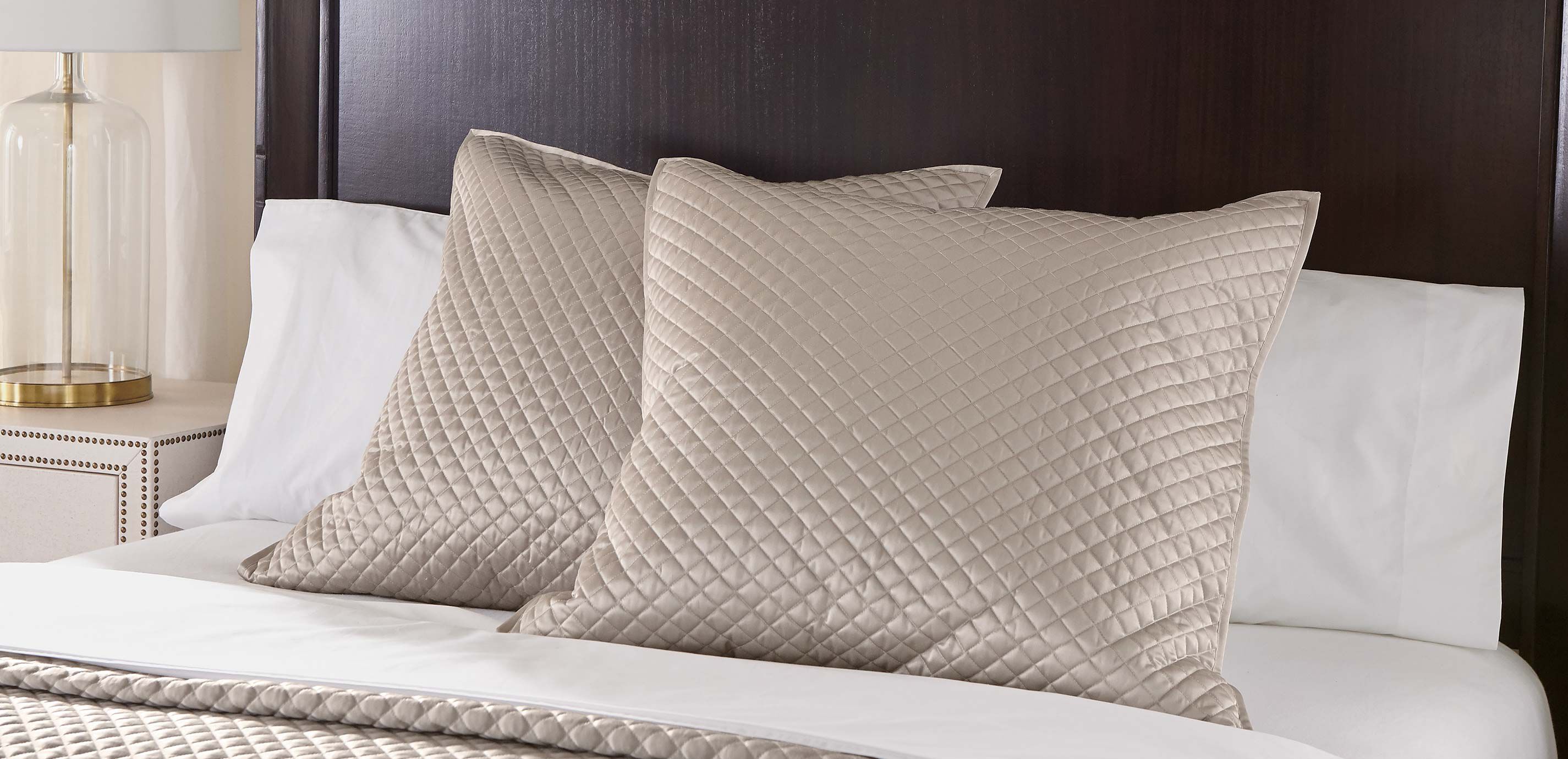 Salena Quilted Sham, Taupe 