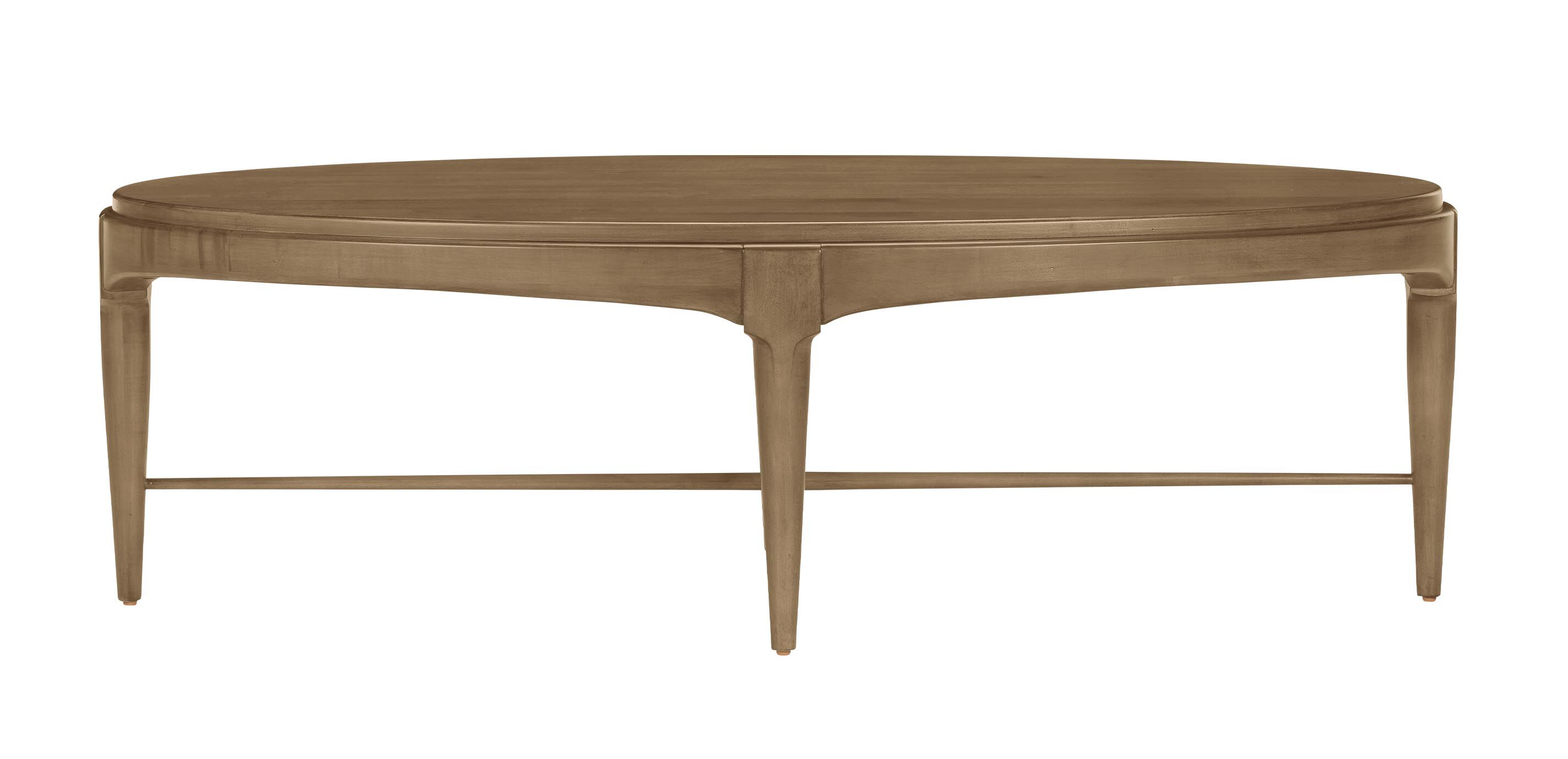 Draper Oval Wood Midcentury Coffee Table