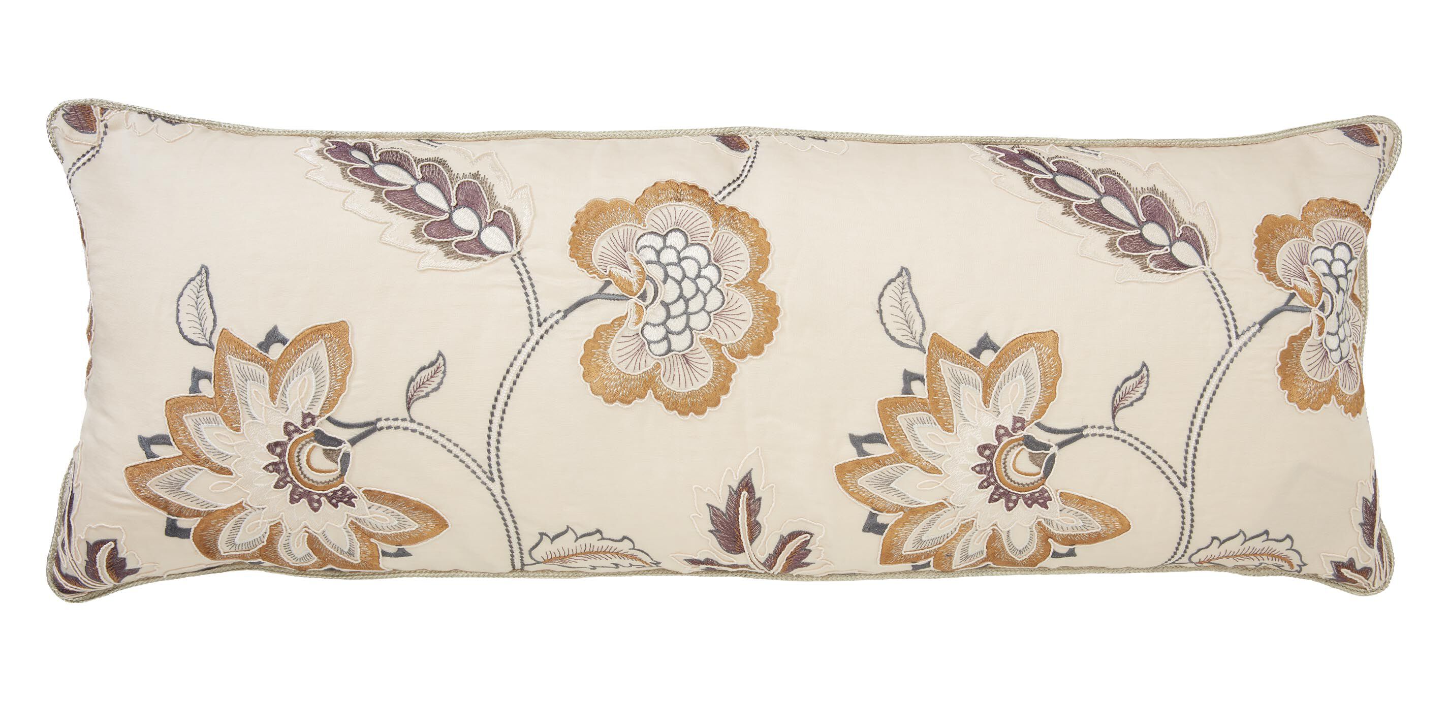 Salena Embroidered Bolster Pillow