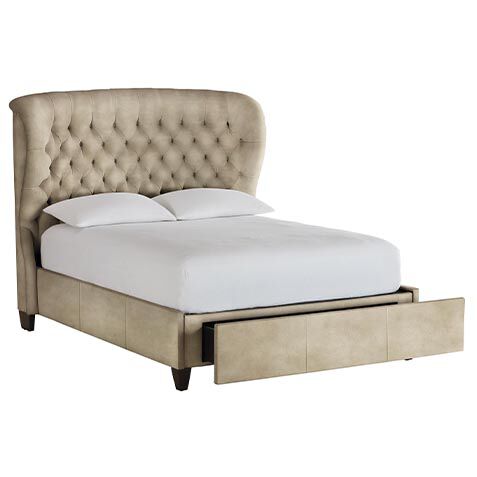 Woolson Leather Tufted Storage Bed image