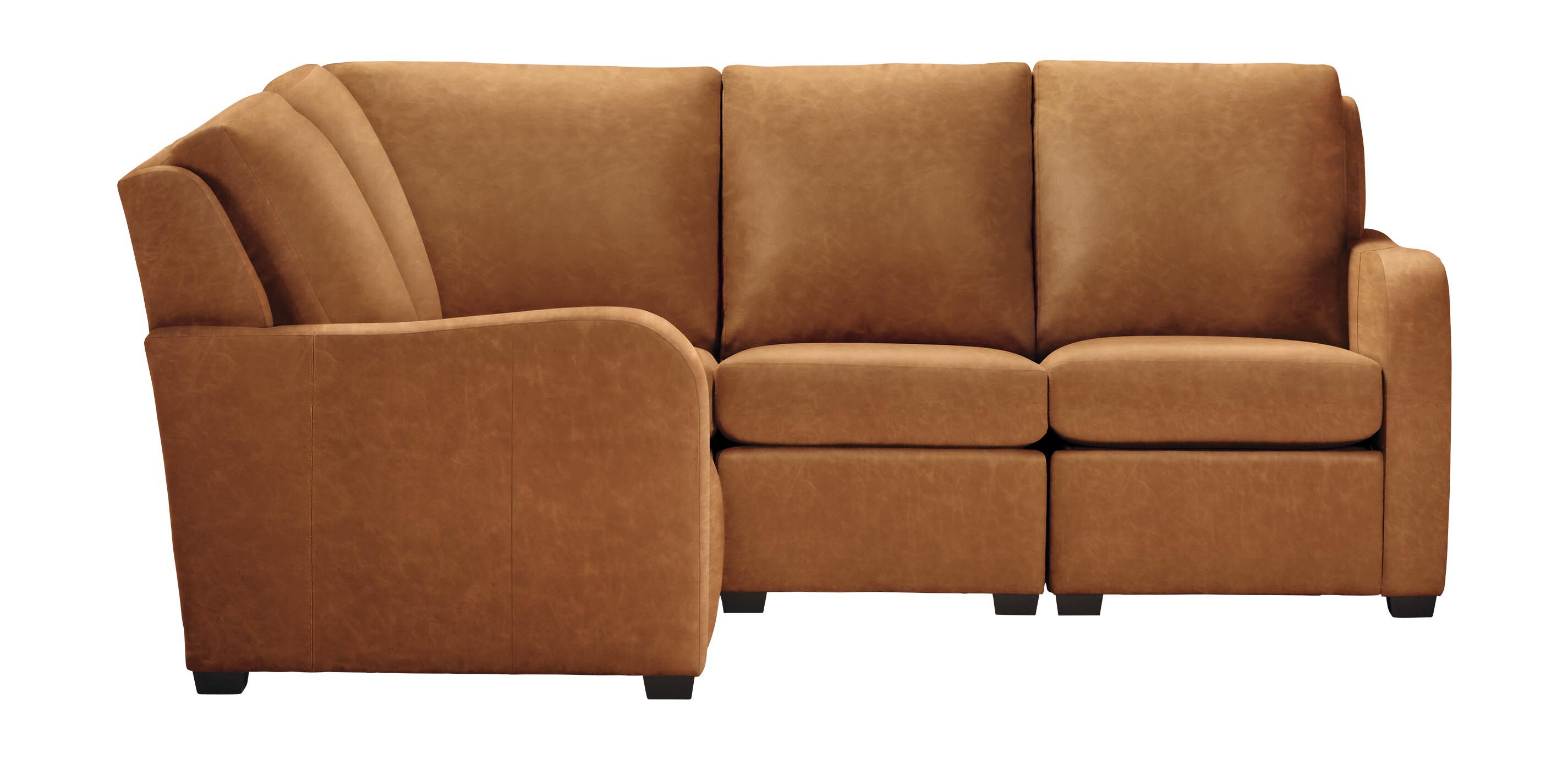 Jennings Leather Stationary Four-Piece Sectional