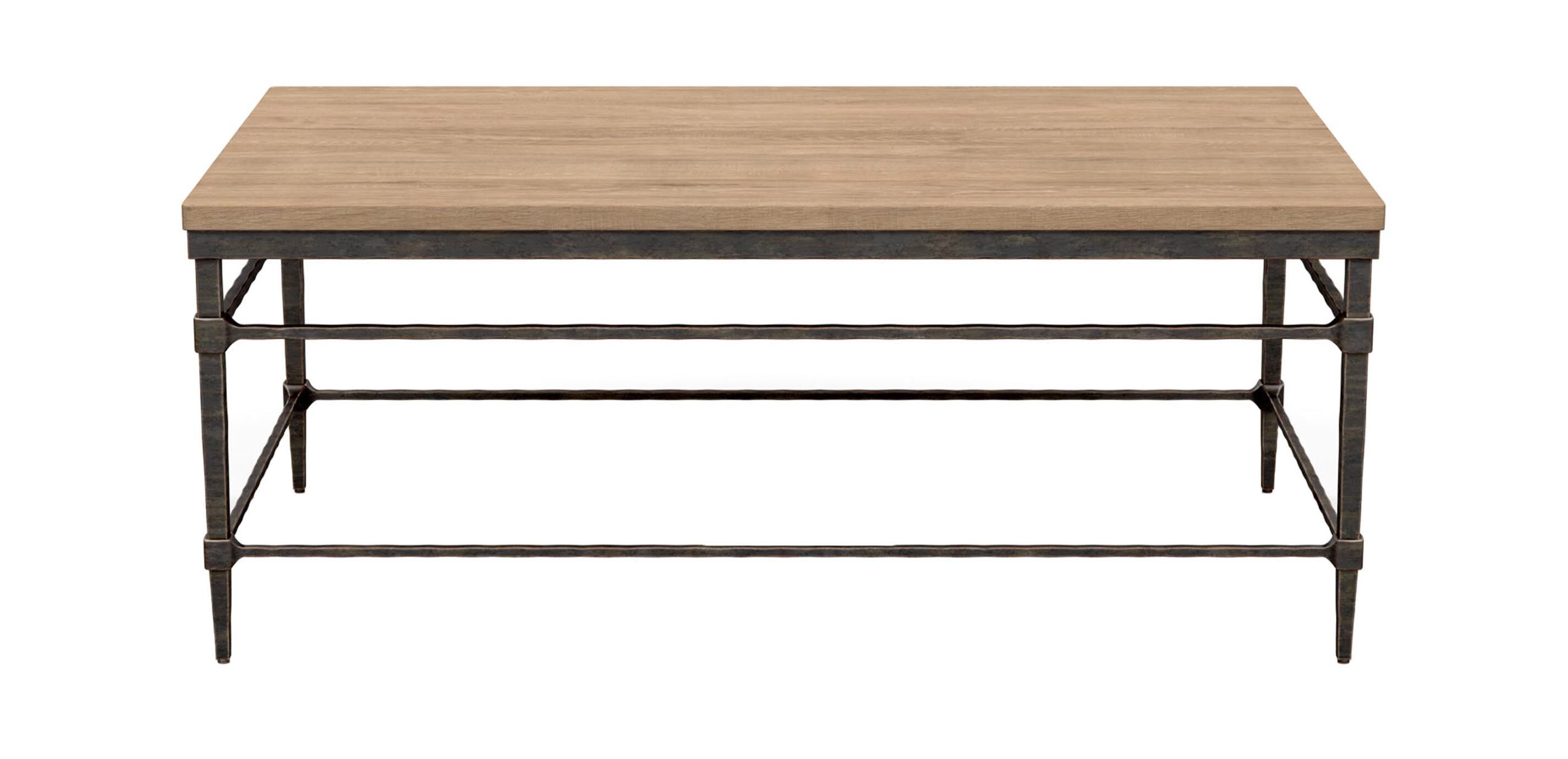 Vida Rectangular Wood-Top Coffee Table