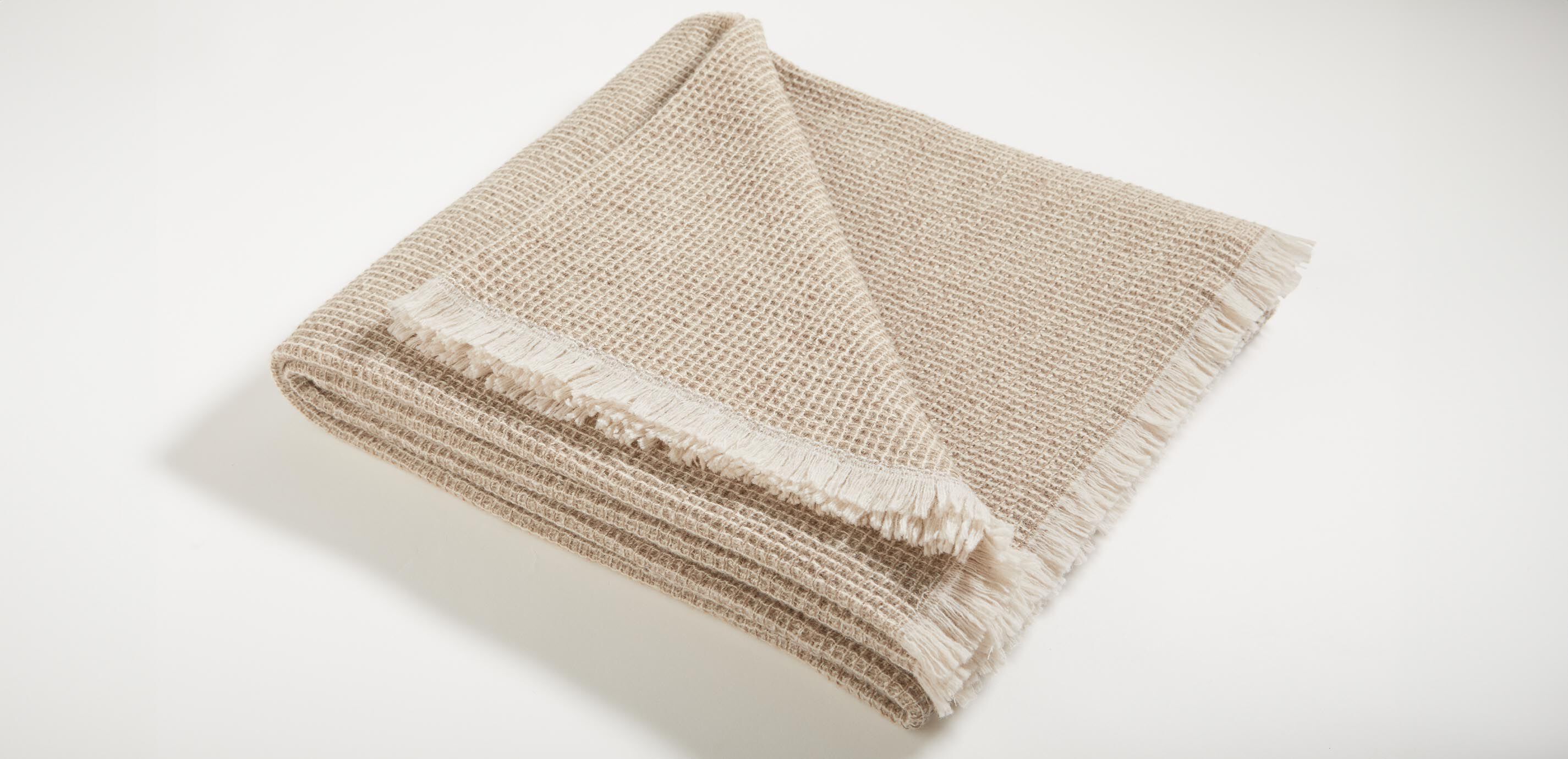 Rossi Waffle-Knit Wool Throw_1