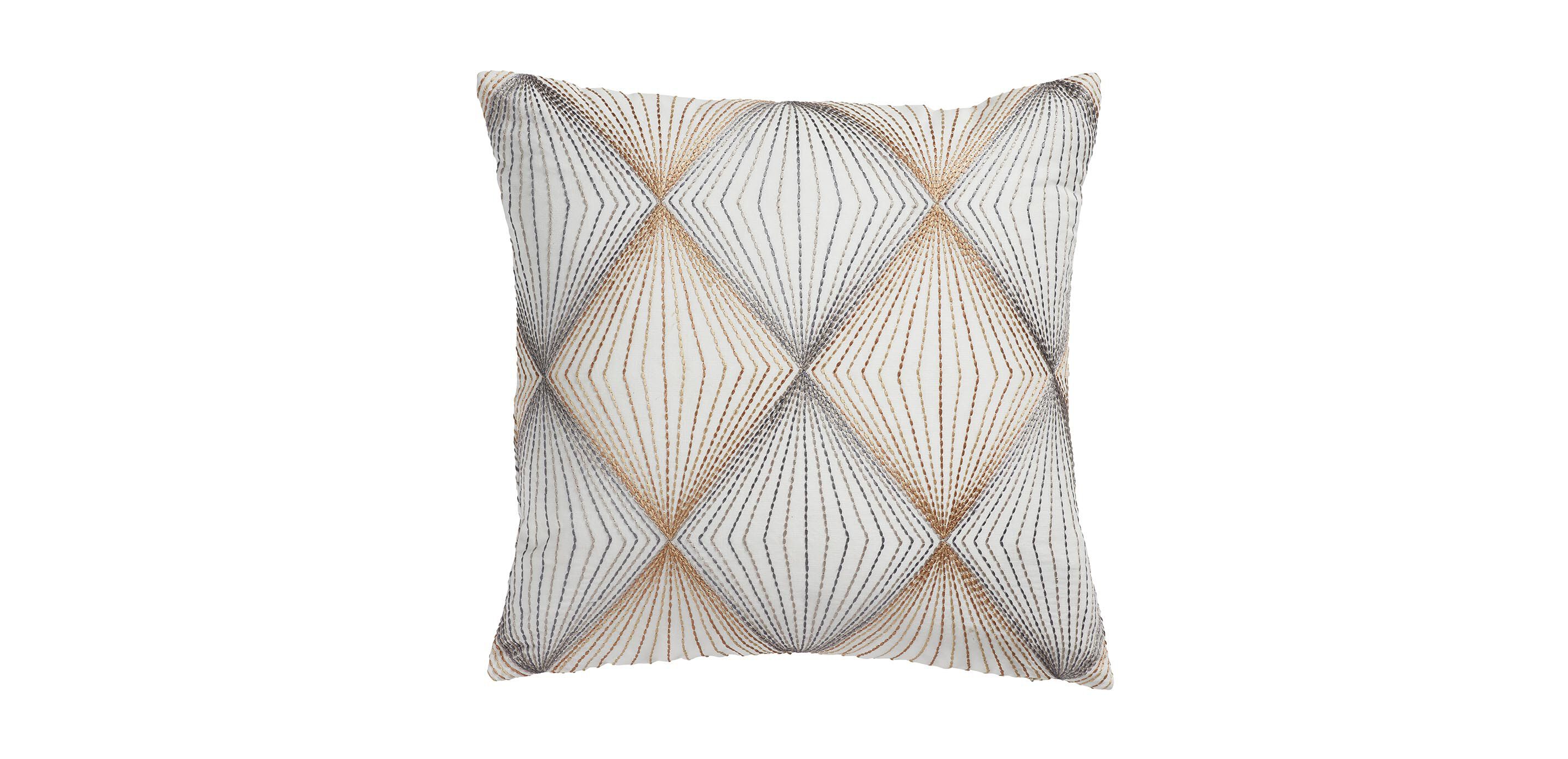 Multicolor Diamond-Stitch Pillow