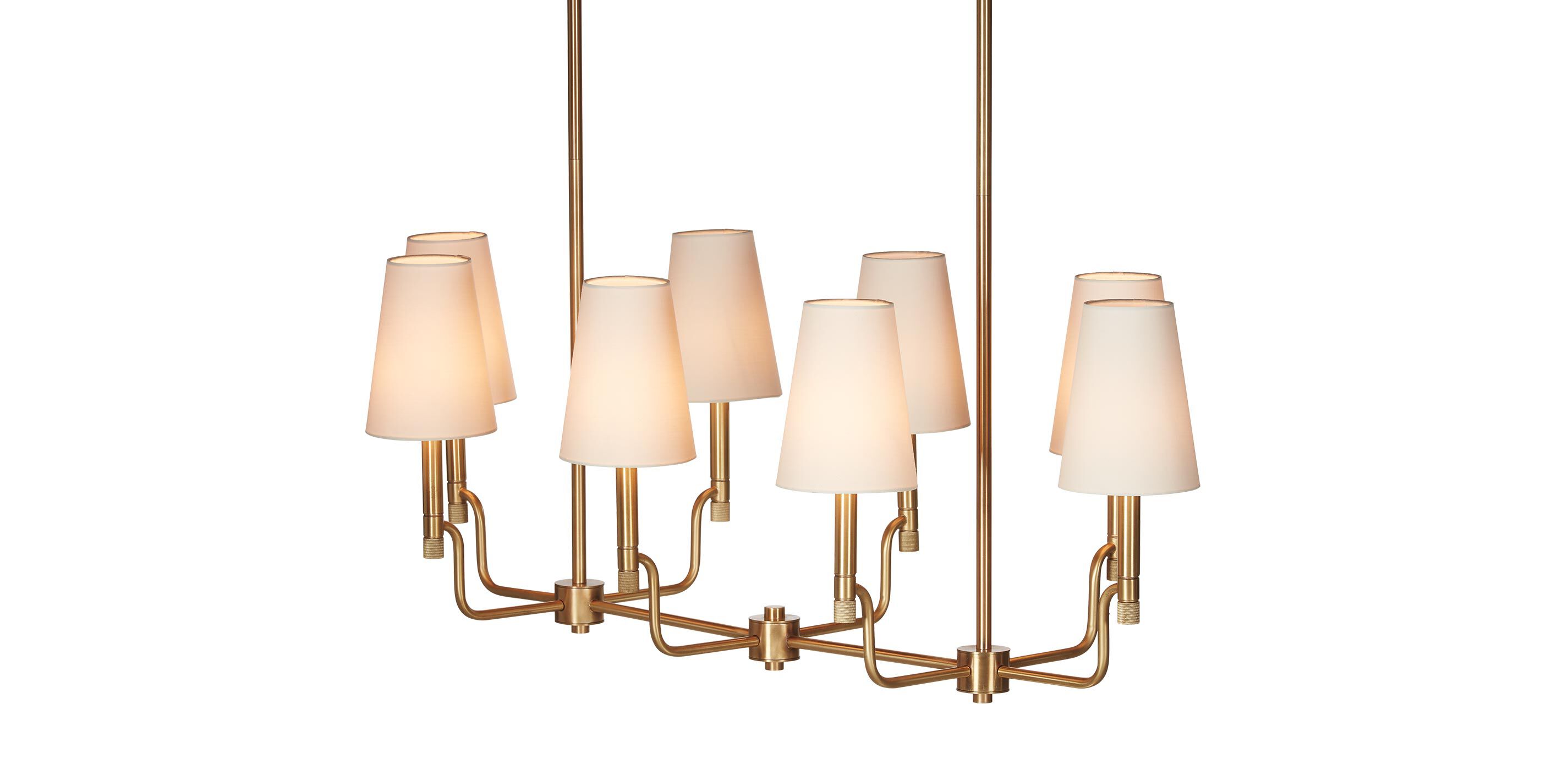 Turnbull Linear Chandelier, Polished Brass_2
