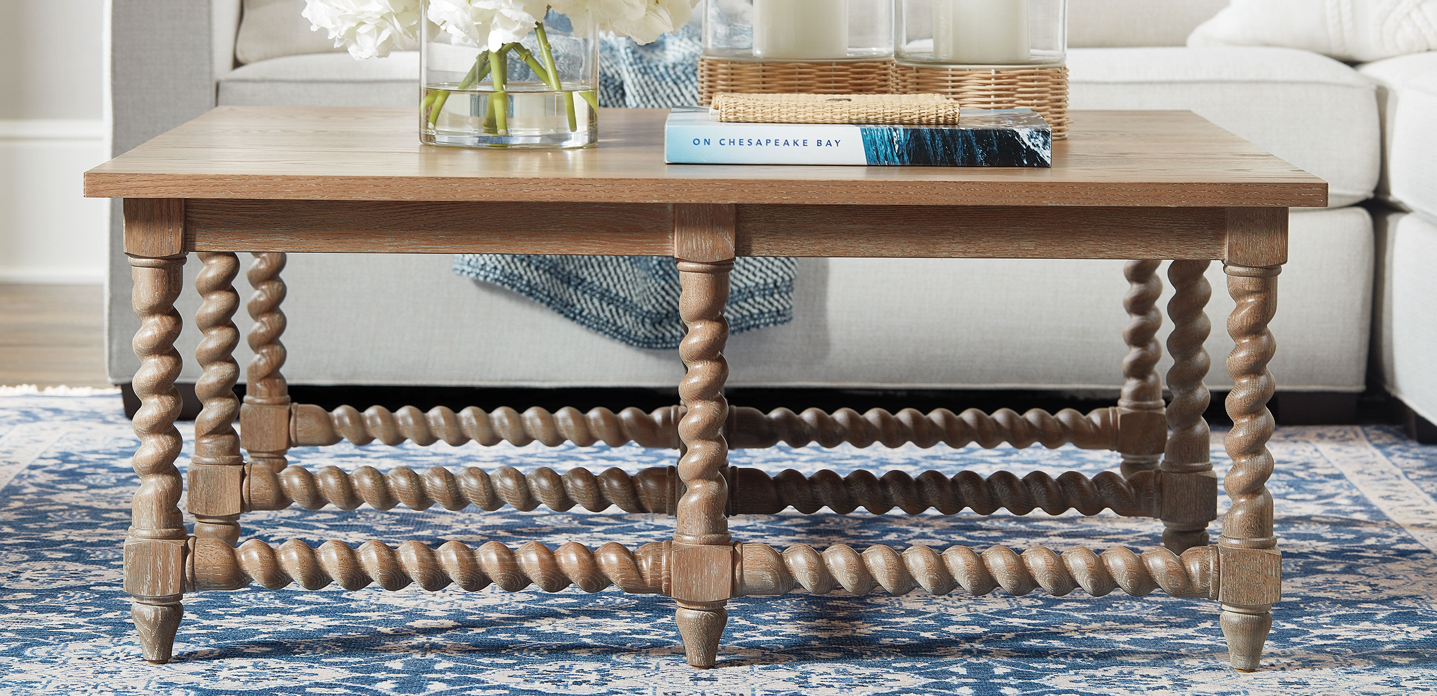 Madalynn Square Barley Twist Coffee Table_5