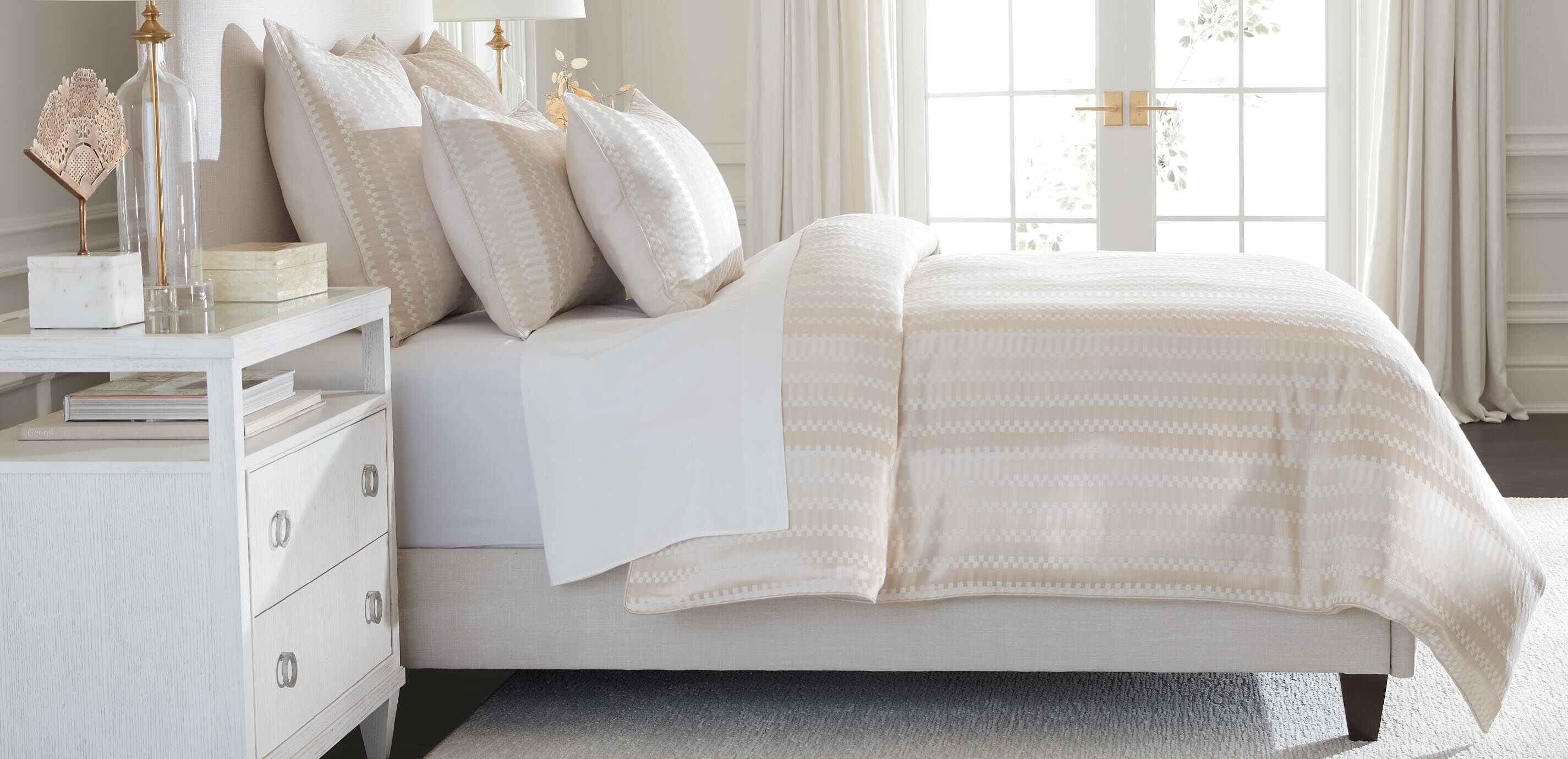 Checkerboard Jacquard Duvet Cover Set_1