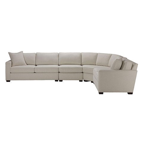 Spencer Track-Arm Four-Piece Sectional with Curved Wedge image
