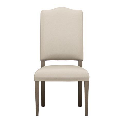 Hadley Leather Dining Side Chair: Serpentine Back, Tapered Leg image 727156