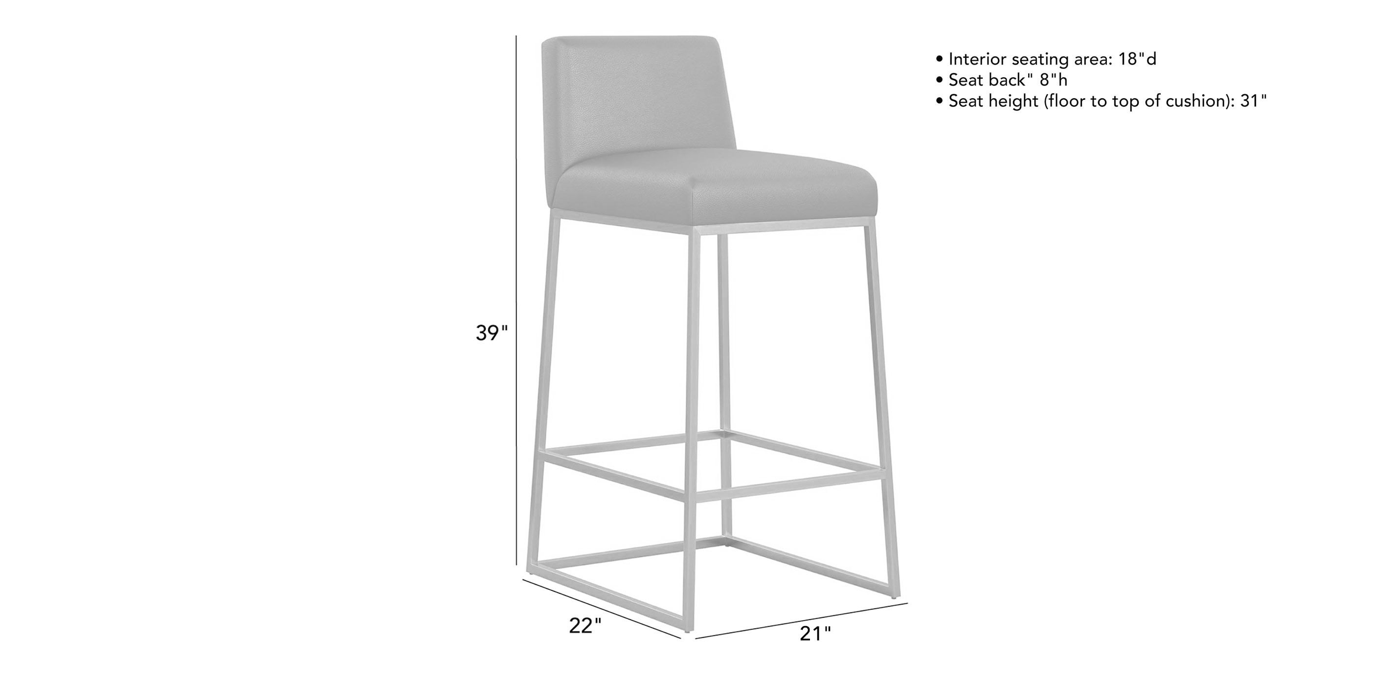 Jewel Metal Base Leather Barstool
