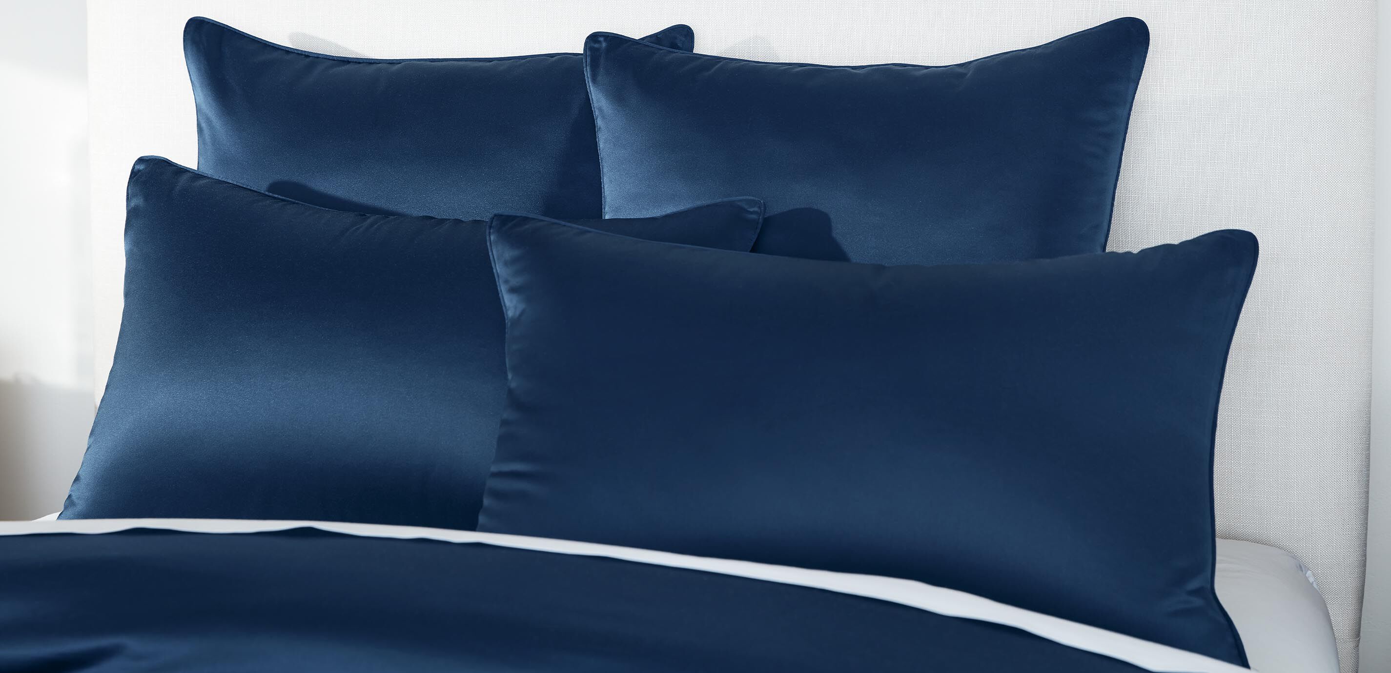 Salena Solid Duvet Cover and Shams Set, Navy_2