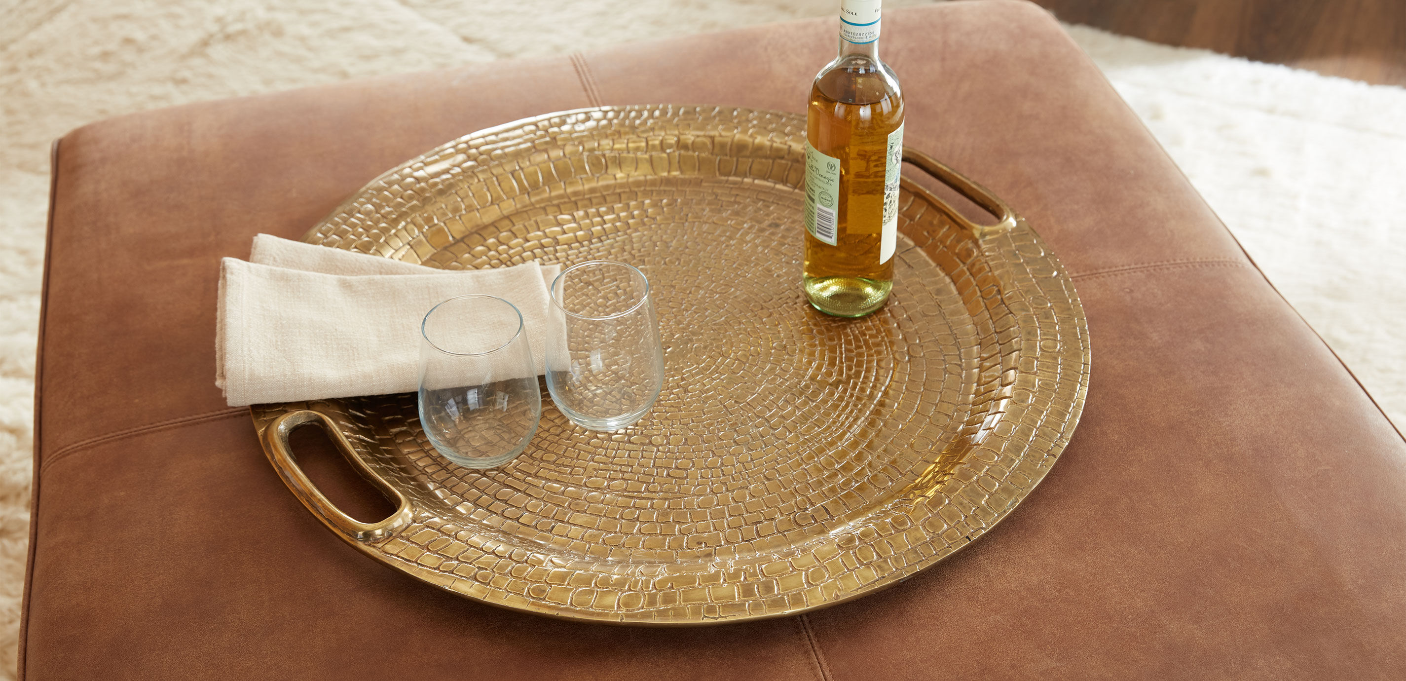 Croco Tray, Brass_2