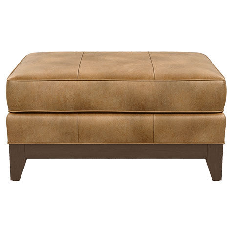 Arcata Leather Ottoman image