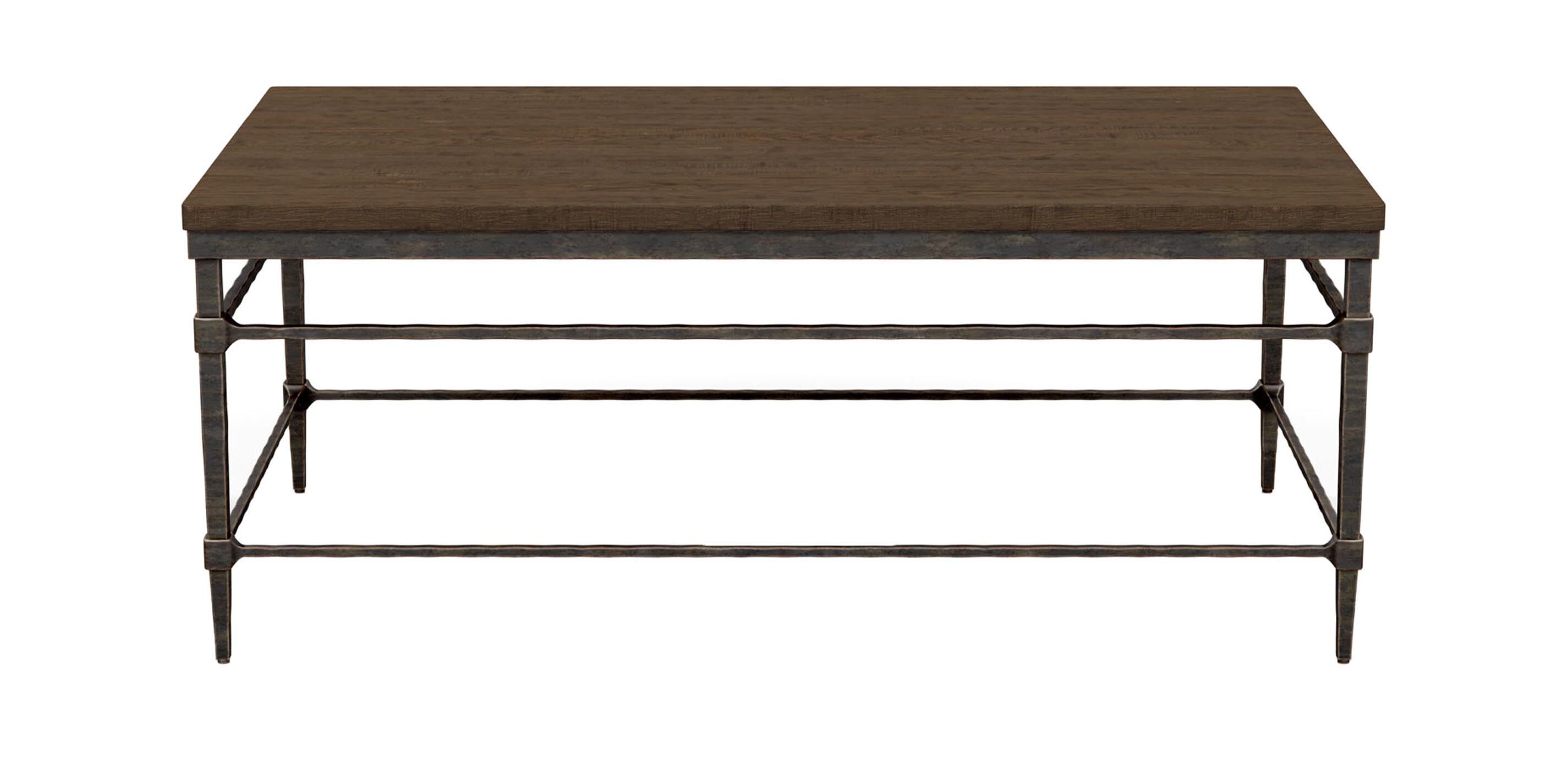 Vida Rectangular Wood-Top Coffee Table