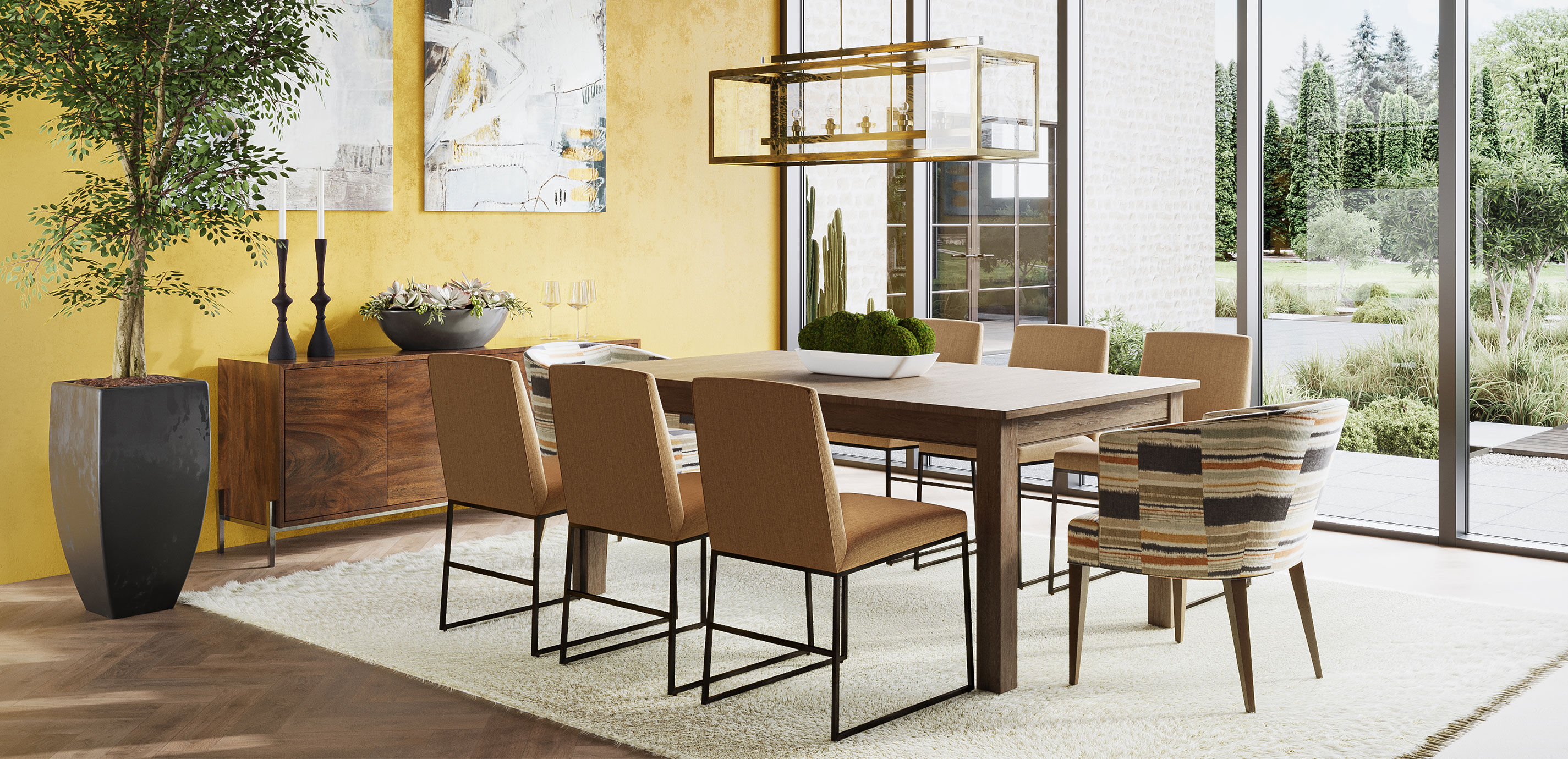 Mixed Succulents in Dark Grey Oval Planter_5