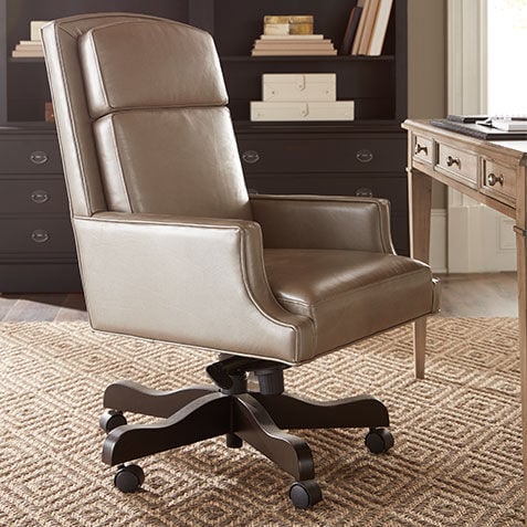 Wickford Leather Desk Chair Product Tile Hover Image 722290