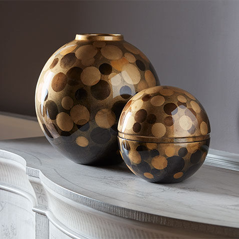 Copper Tones Spotted Vase Product Tile Hover Image 432451   BRN