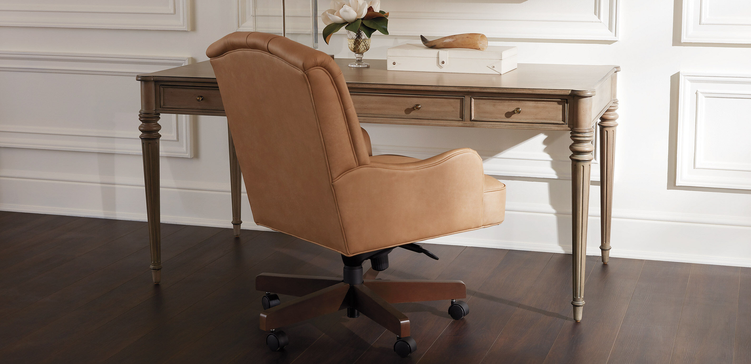 Custom Turret-Corner Home Office Desk_6