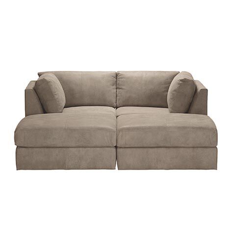 Daydreamer Leather Four-Piece Modular Chaise Sectional image