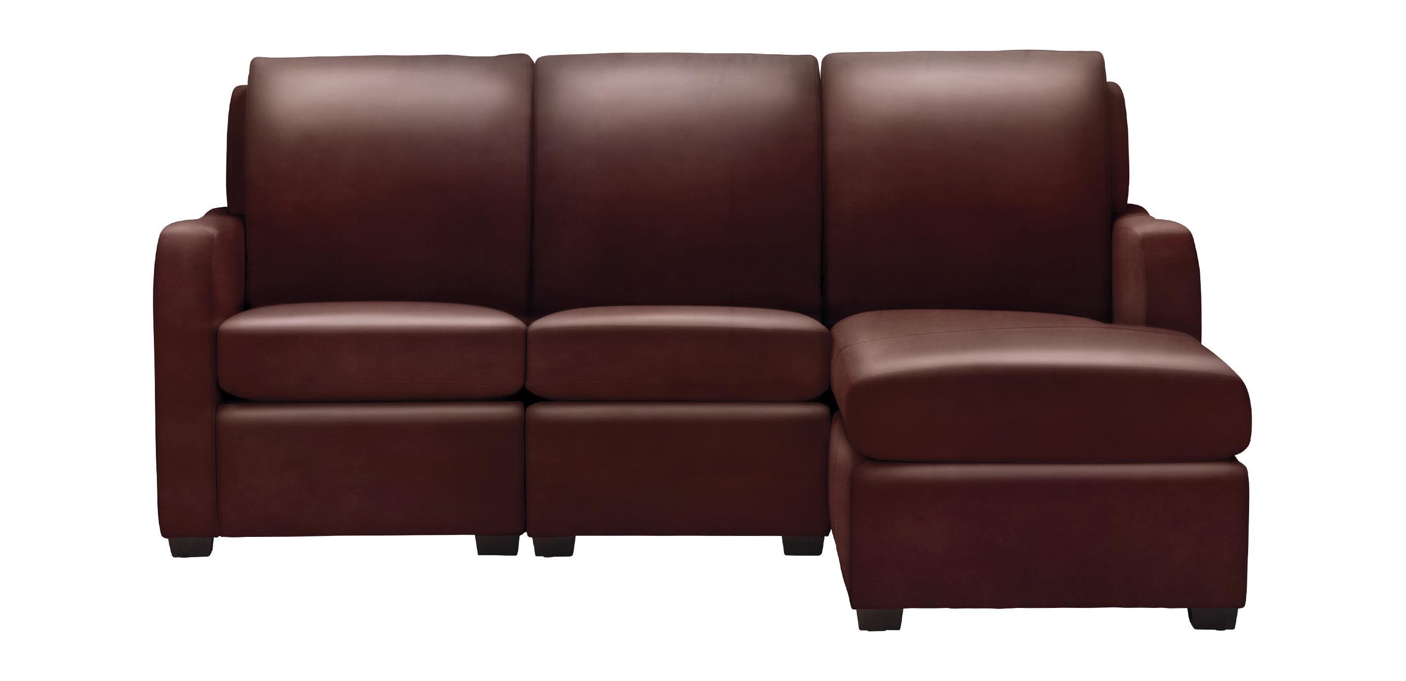 Jennings Leather Three-Piece Chaise Sectional