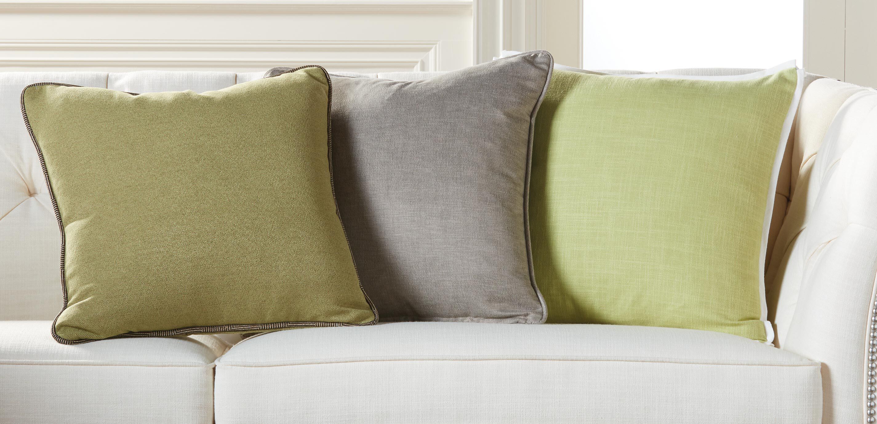 Green Pillow with Herringbone Trim_1