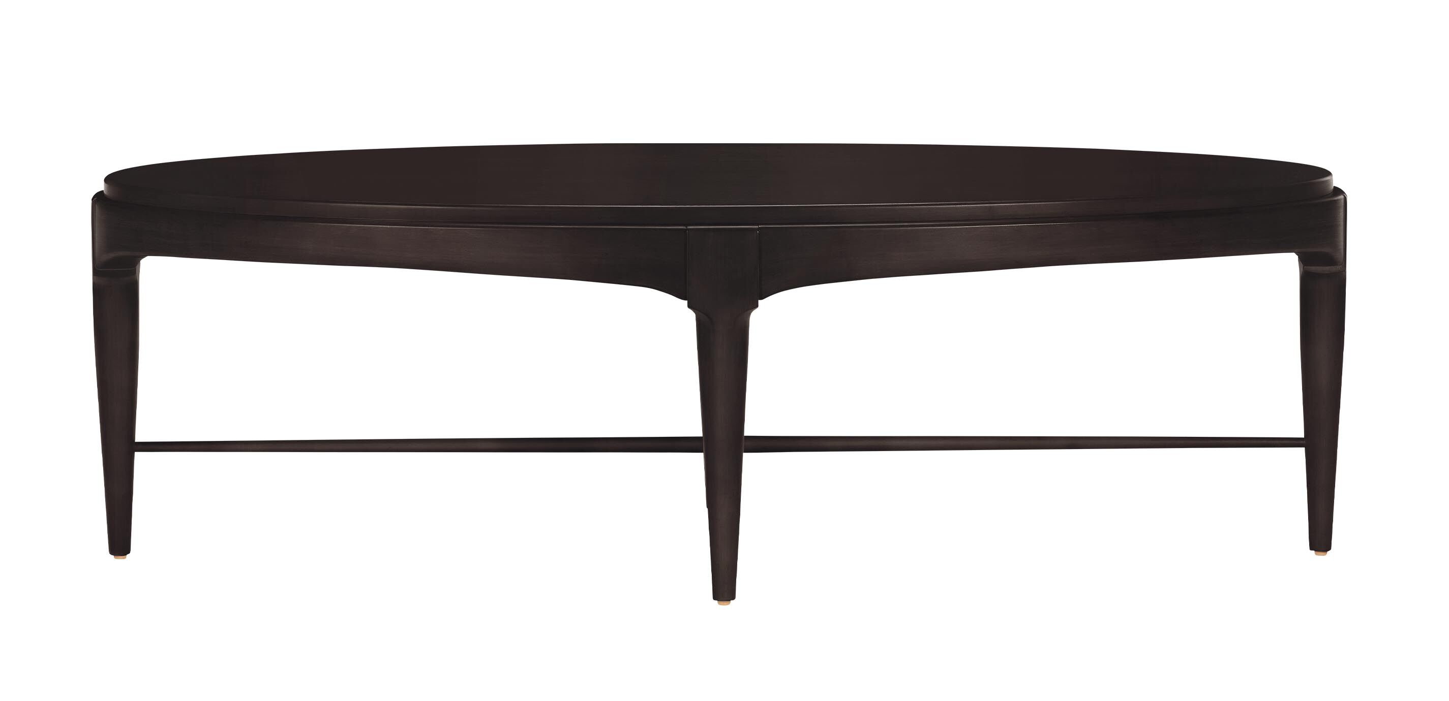 Draper Oval Wood Midcentury Coffee Table