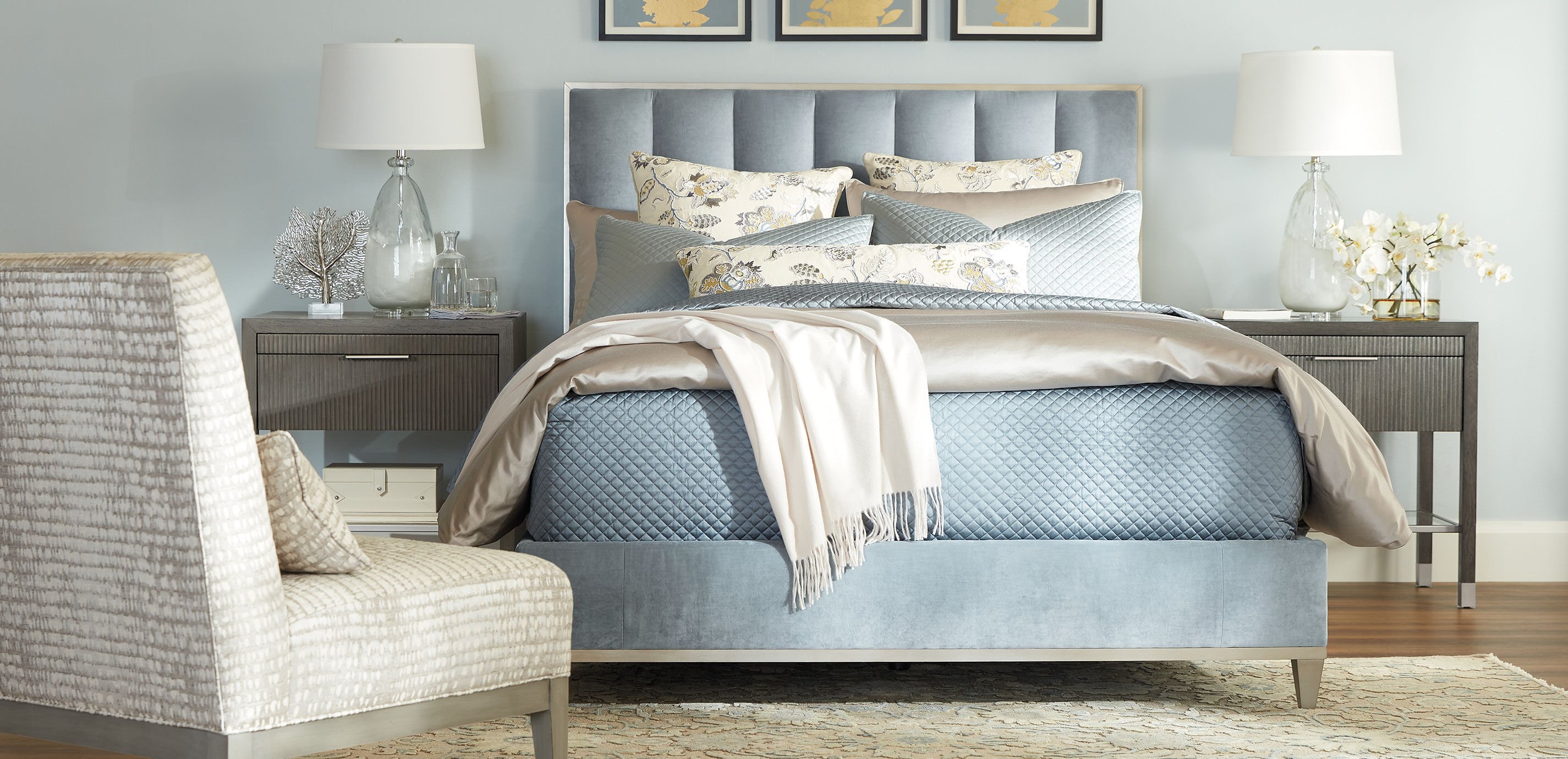 Salena Quilted Coverlet and Shams, Mist Blue_6